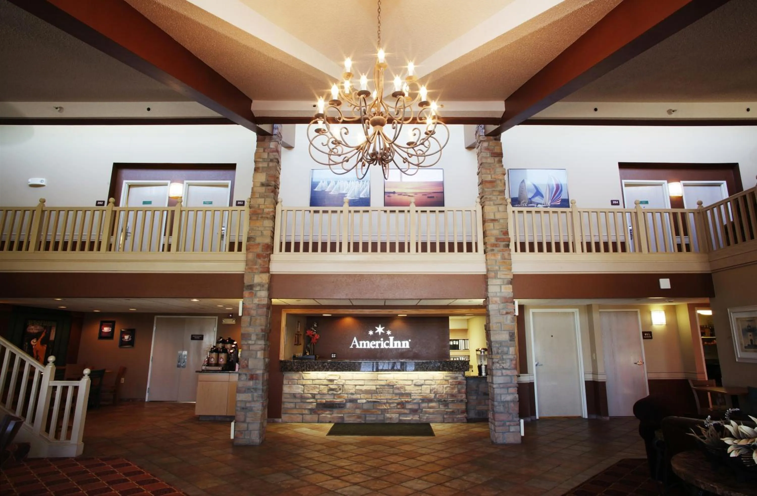 Lobby or reception in AmericInn by Wyndham Okoboji