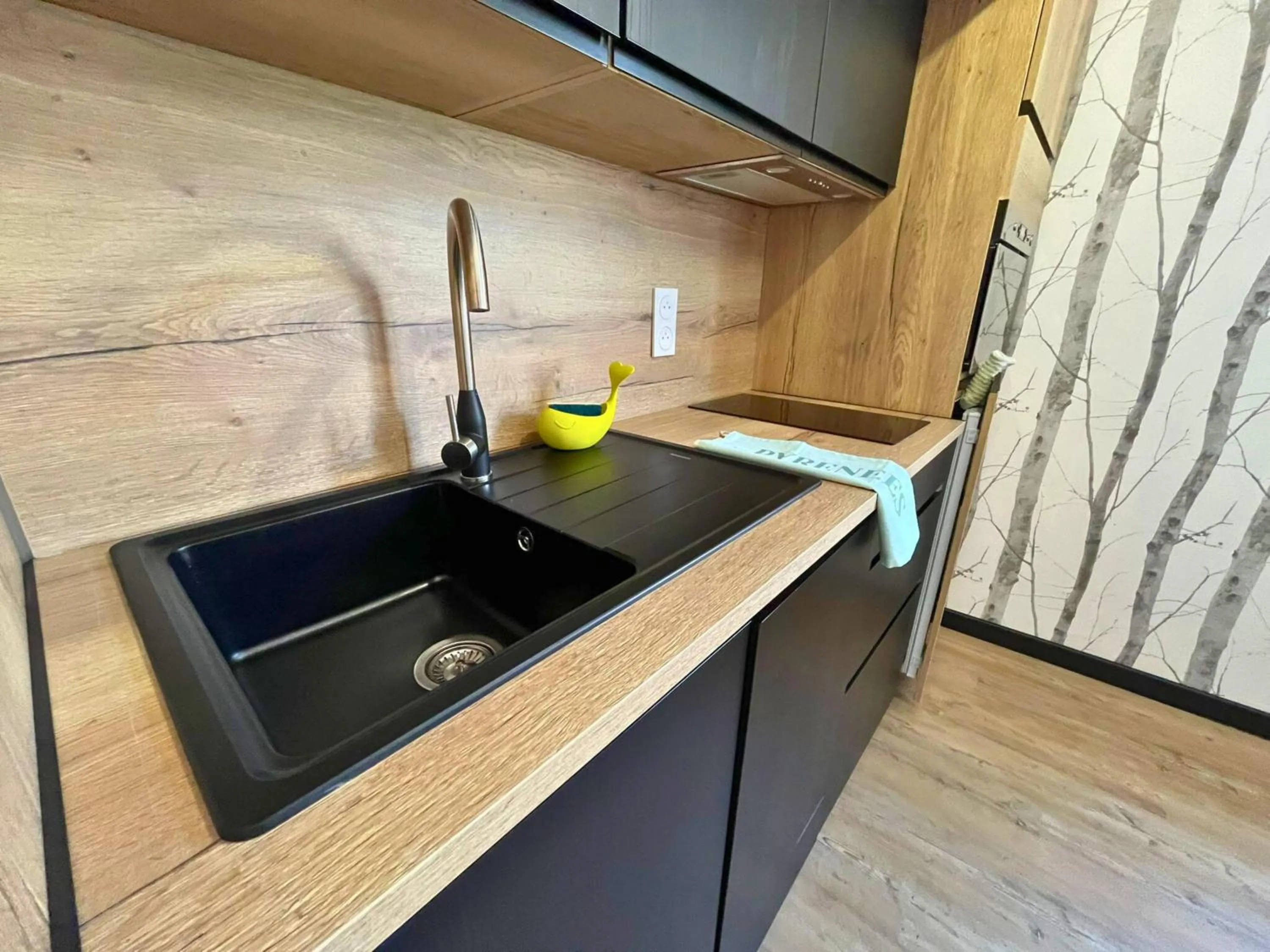 Kitchen or kitchenette in Hôtel La Rencluse