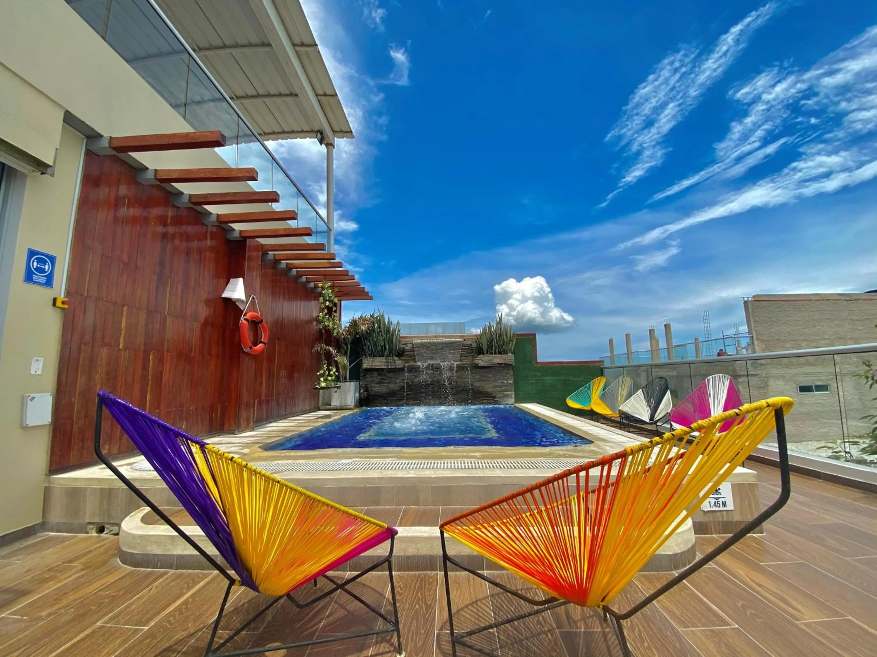 Pool view in Hotel Puerto Colombia