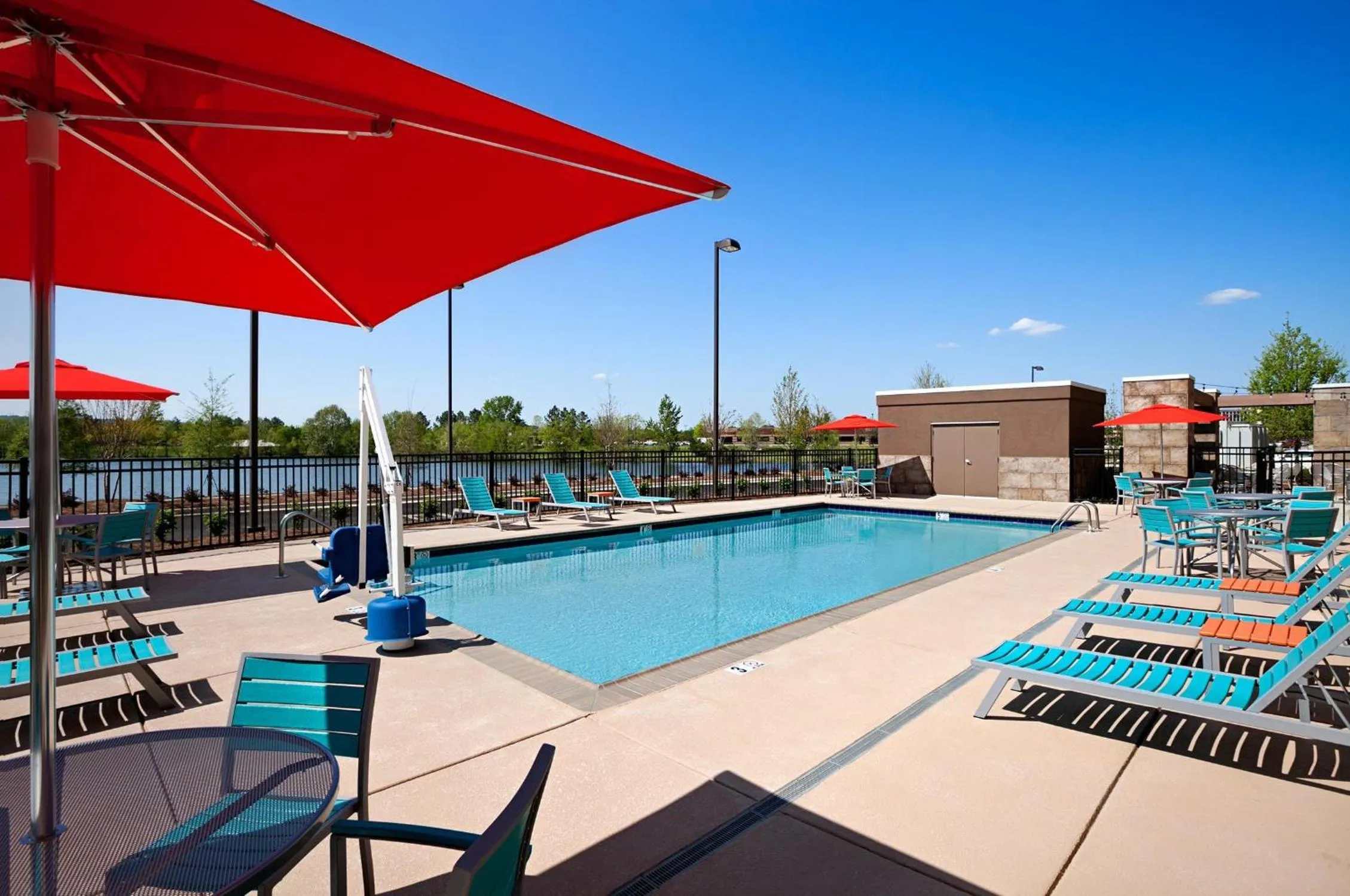 Pool view in Home2 Suites by Hilton Huntsville Research Park Area, AL
