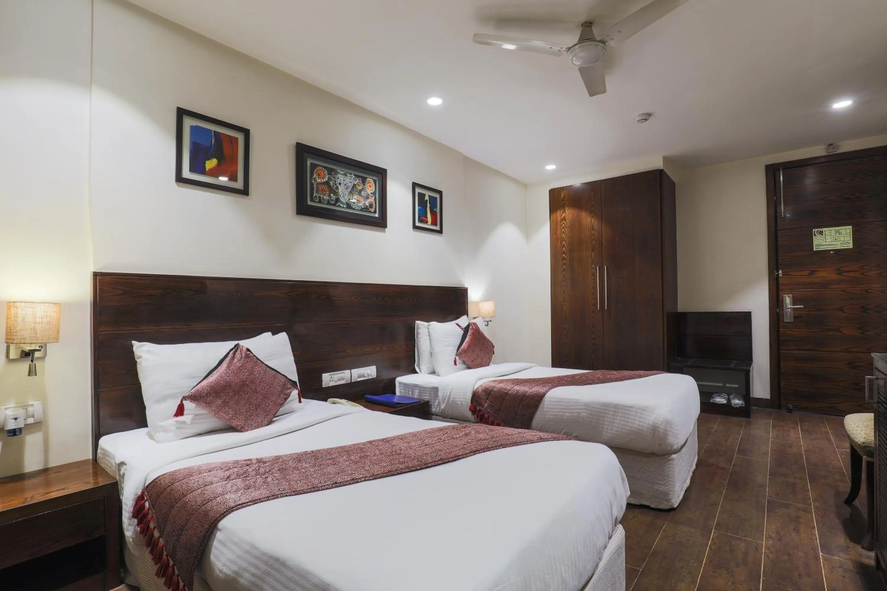 Bedroom, Bed in Hotel Bluestone Nehru Place by The Cosy Hotels