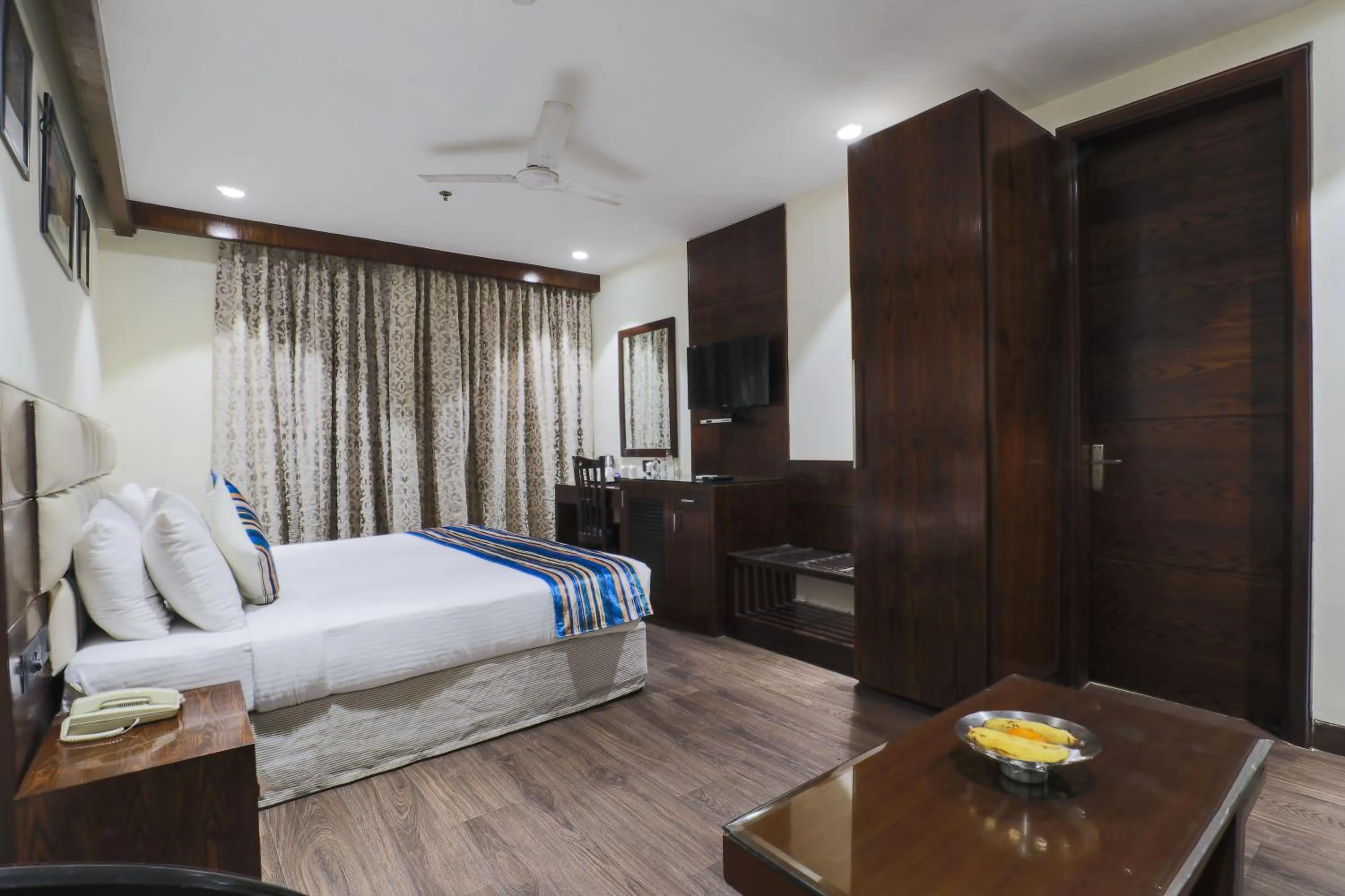 Bedroom, Bed in Hotel Bluestone Nehru Place by The Cosy Hotels