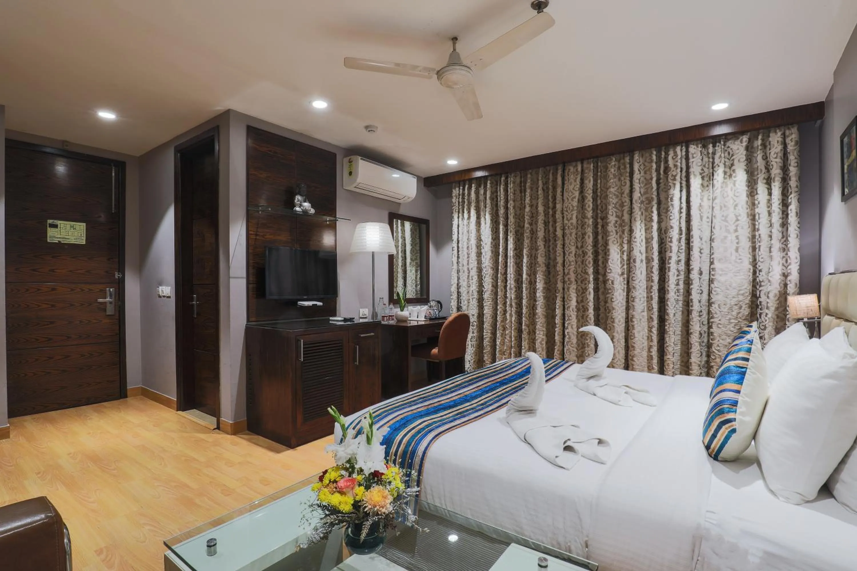 Bedroom, Bed in Hotel Bluestone Nehru Place by The Cosy Hotels