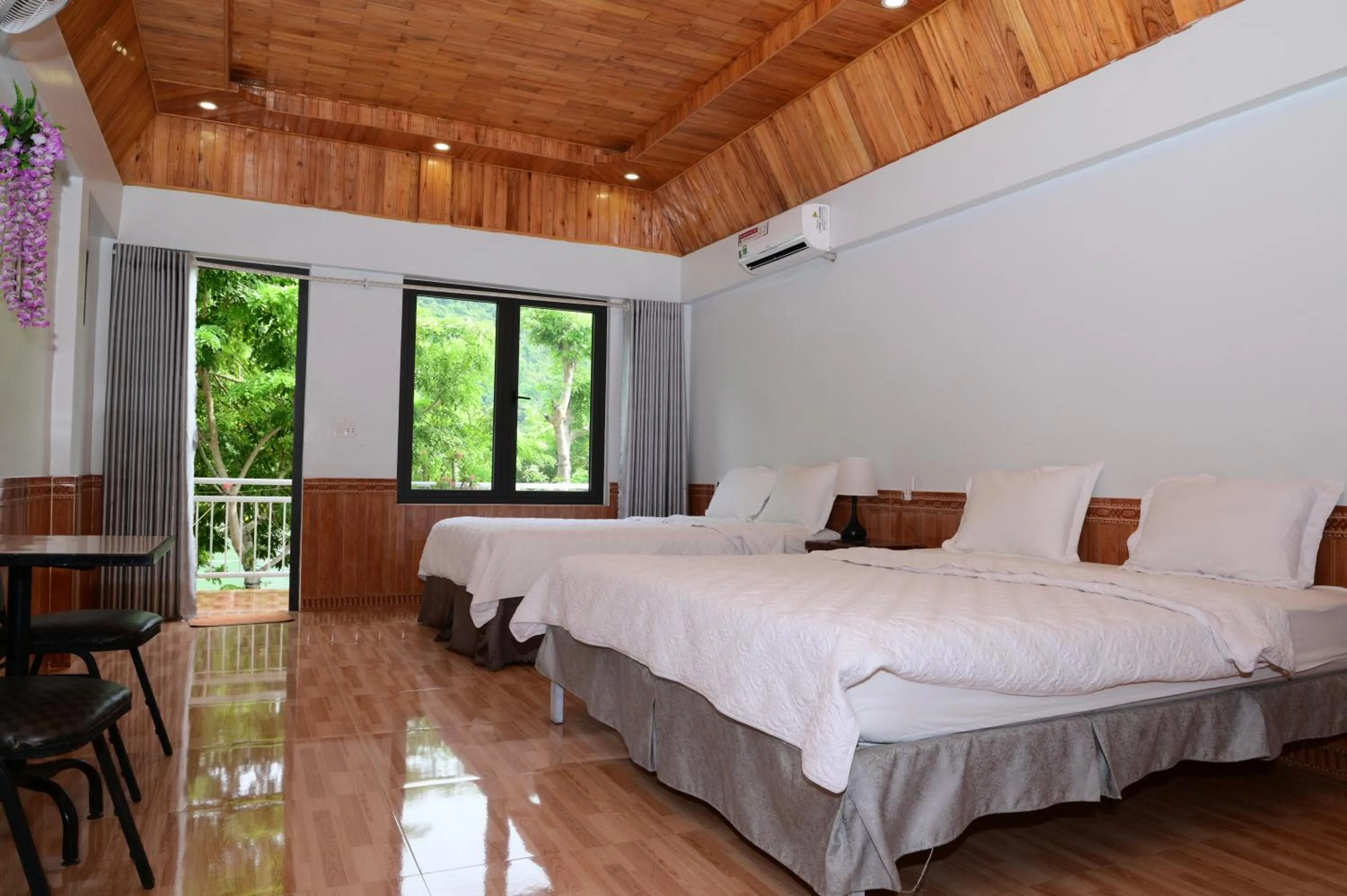 Bed in Restful River Bungalow