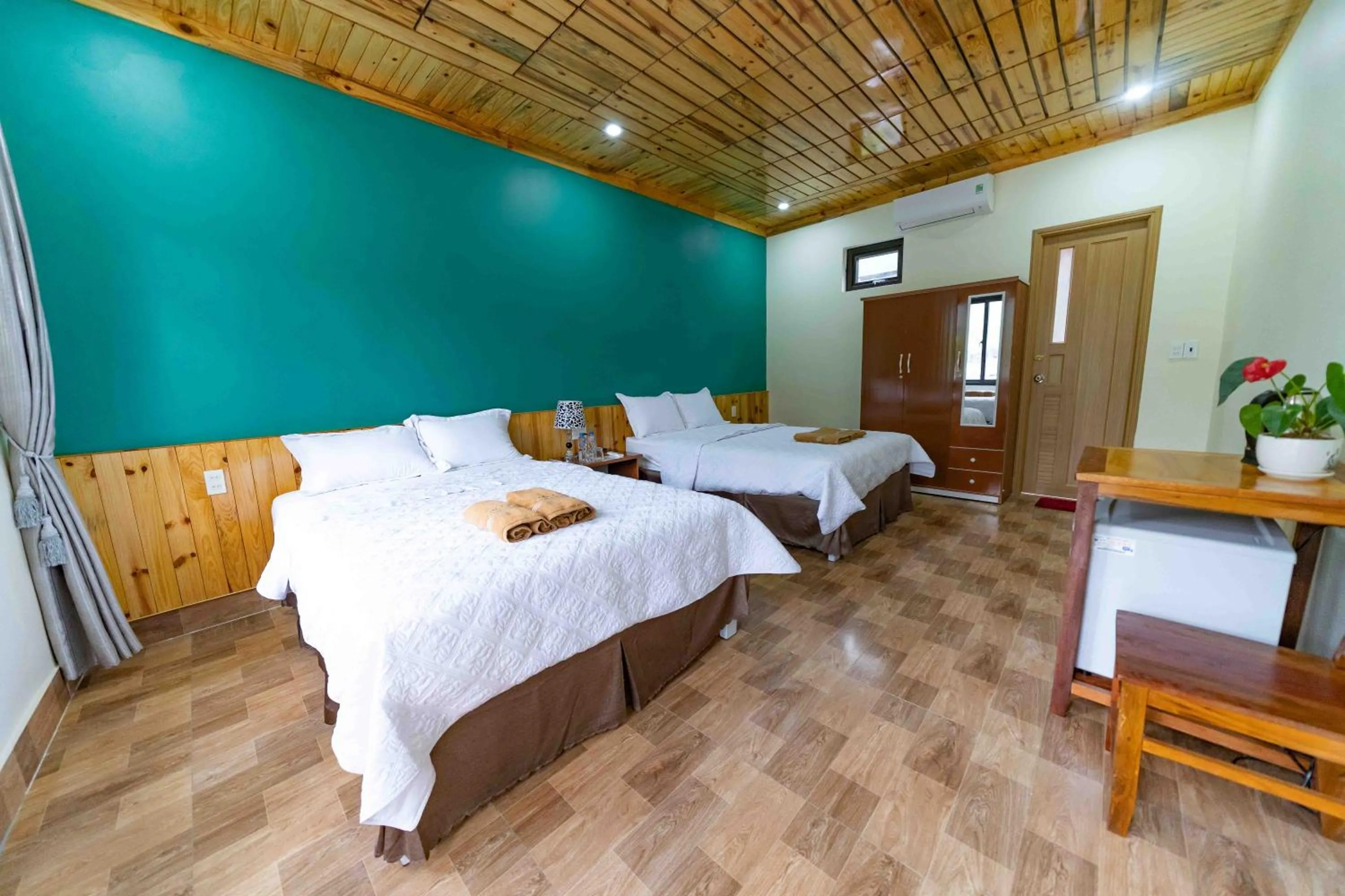 Bed in Restful River Bungalow