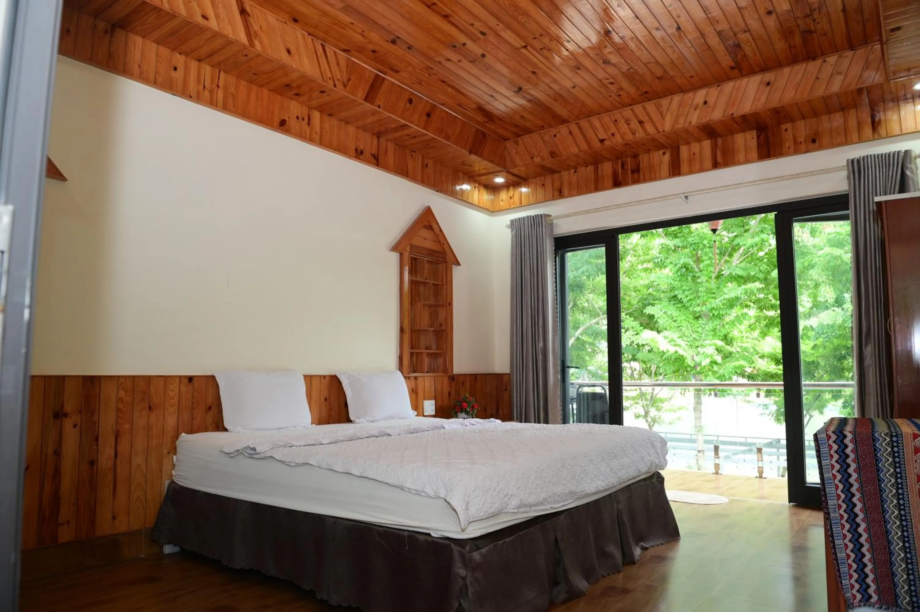 Bed in Restful River Bungalow
