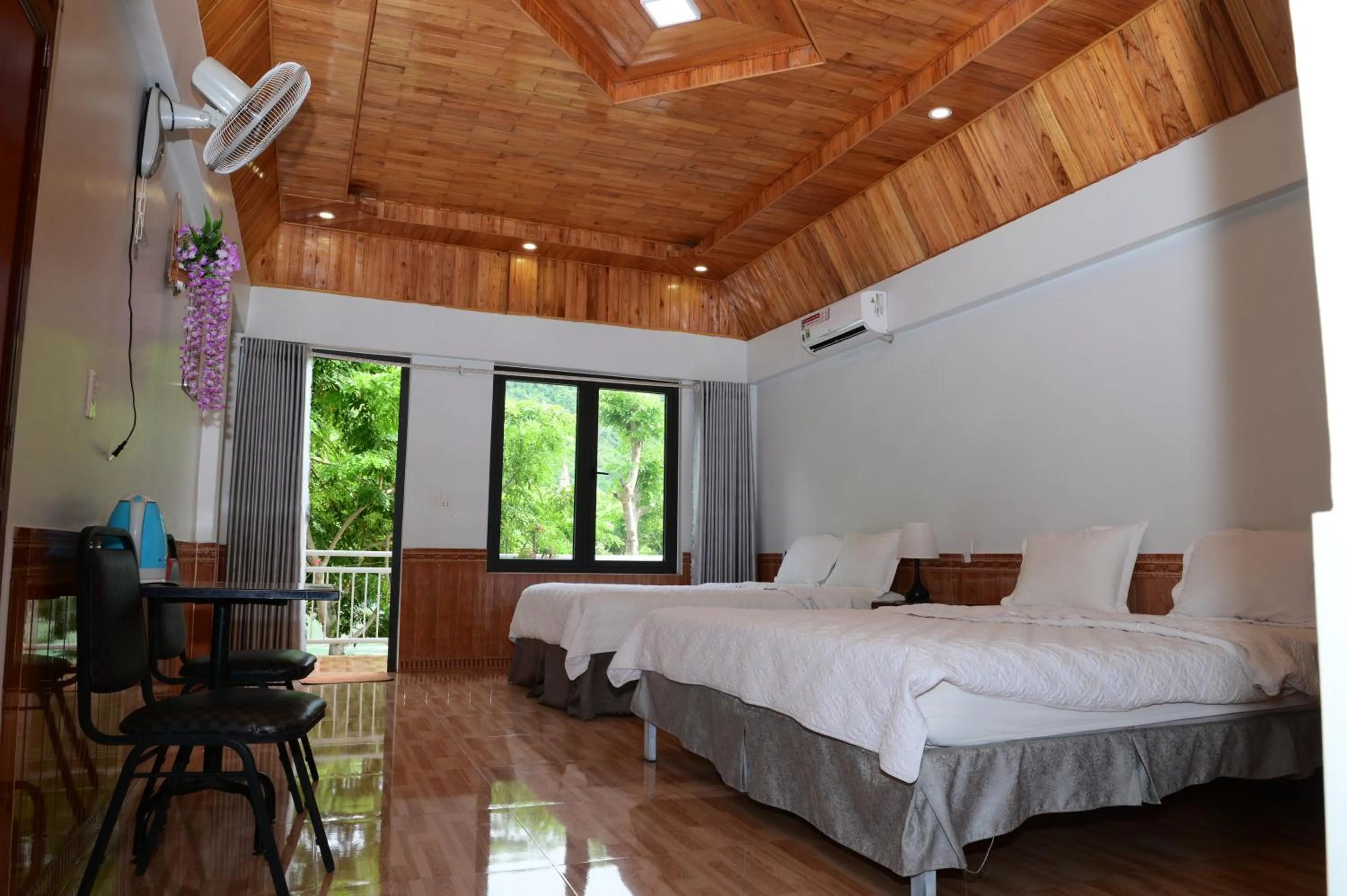 Bed in Restful River Bungalow