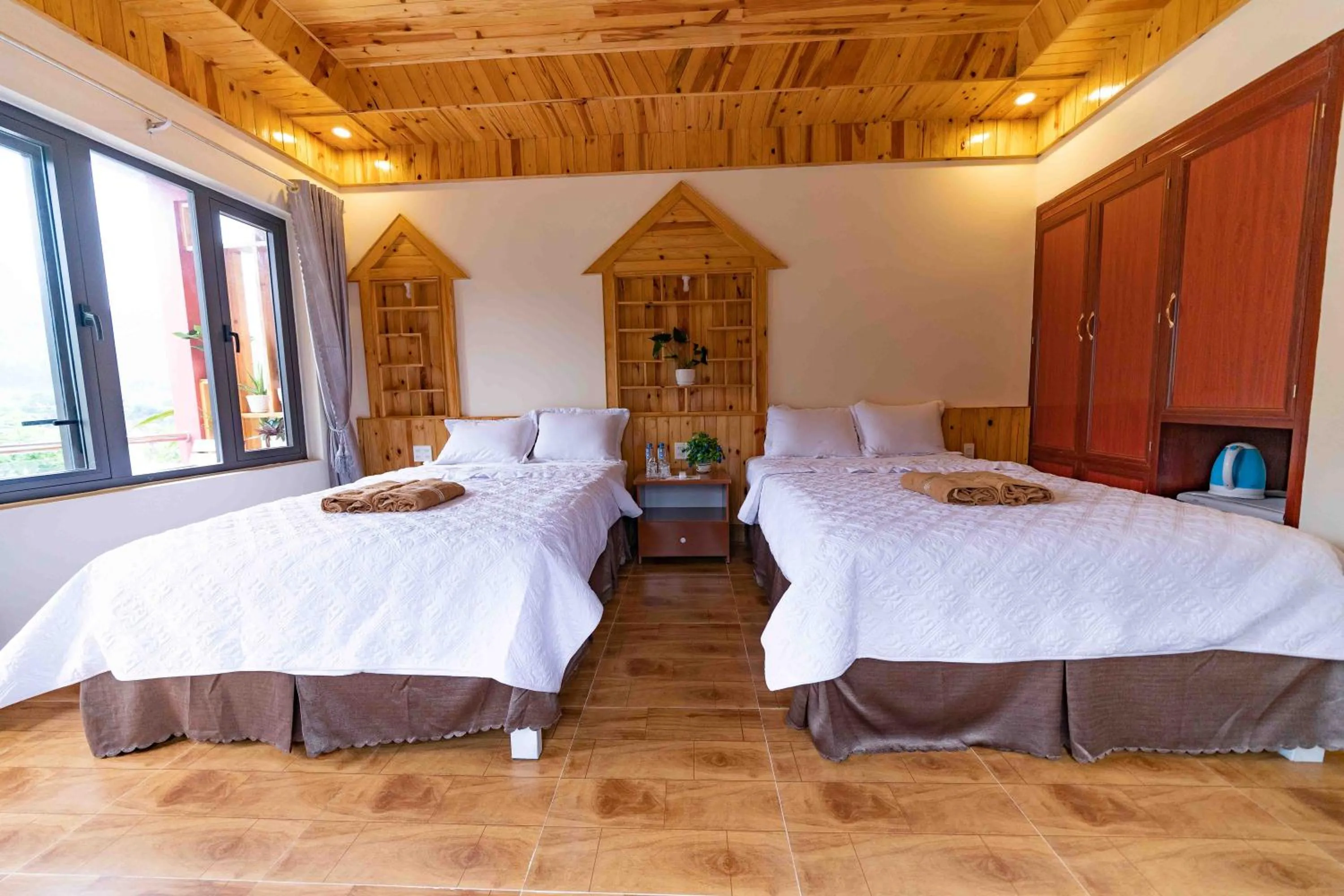 Bed in Restful River Bungalow