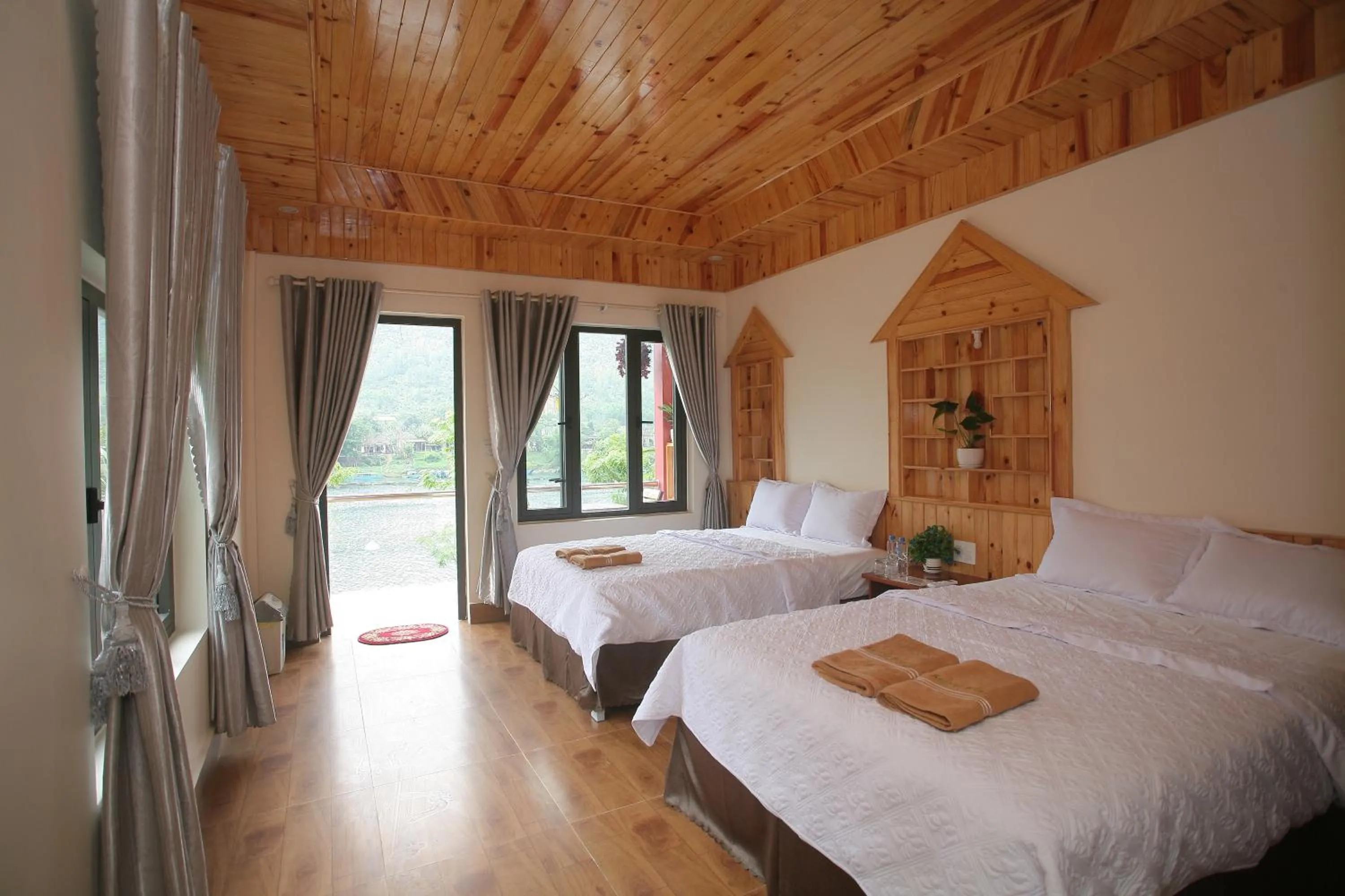 Bed in Restful River Bungalow