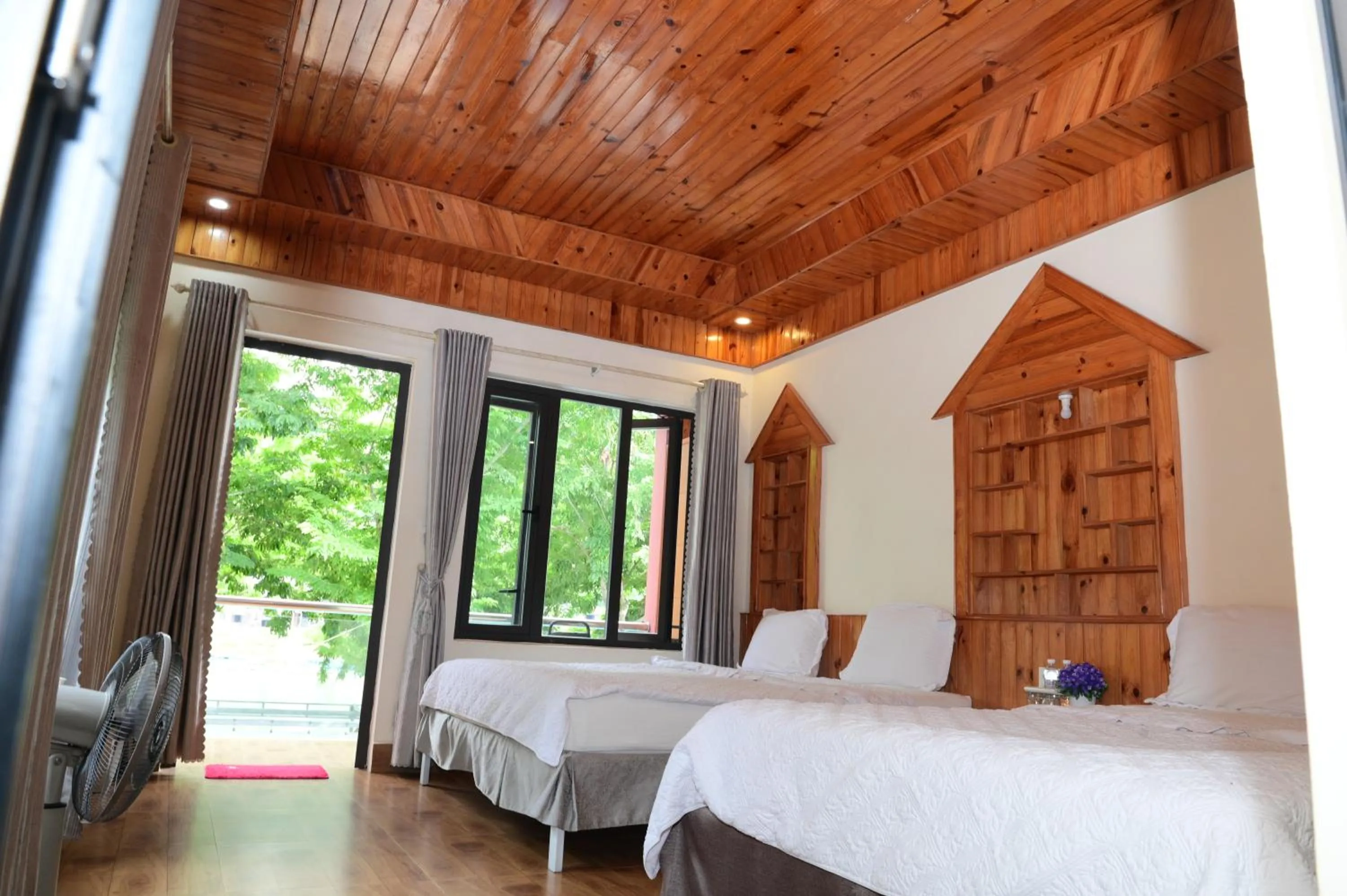 Bed in Restful River Bungalow