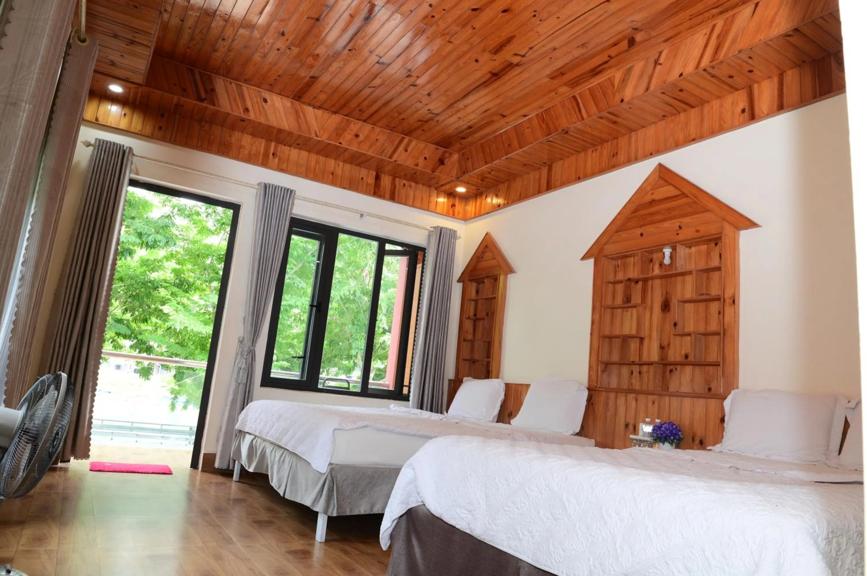 Bed in Restful River Bungalow