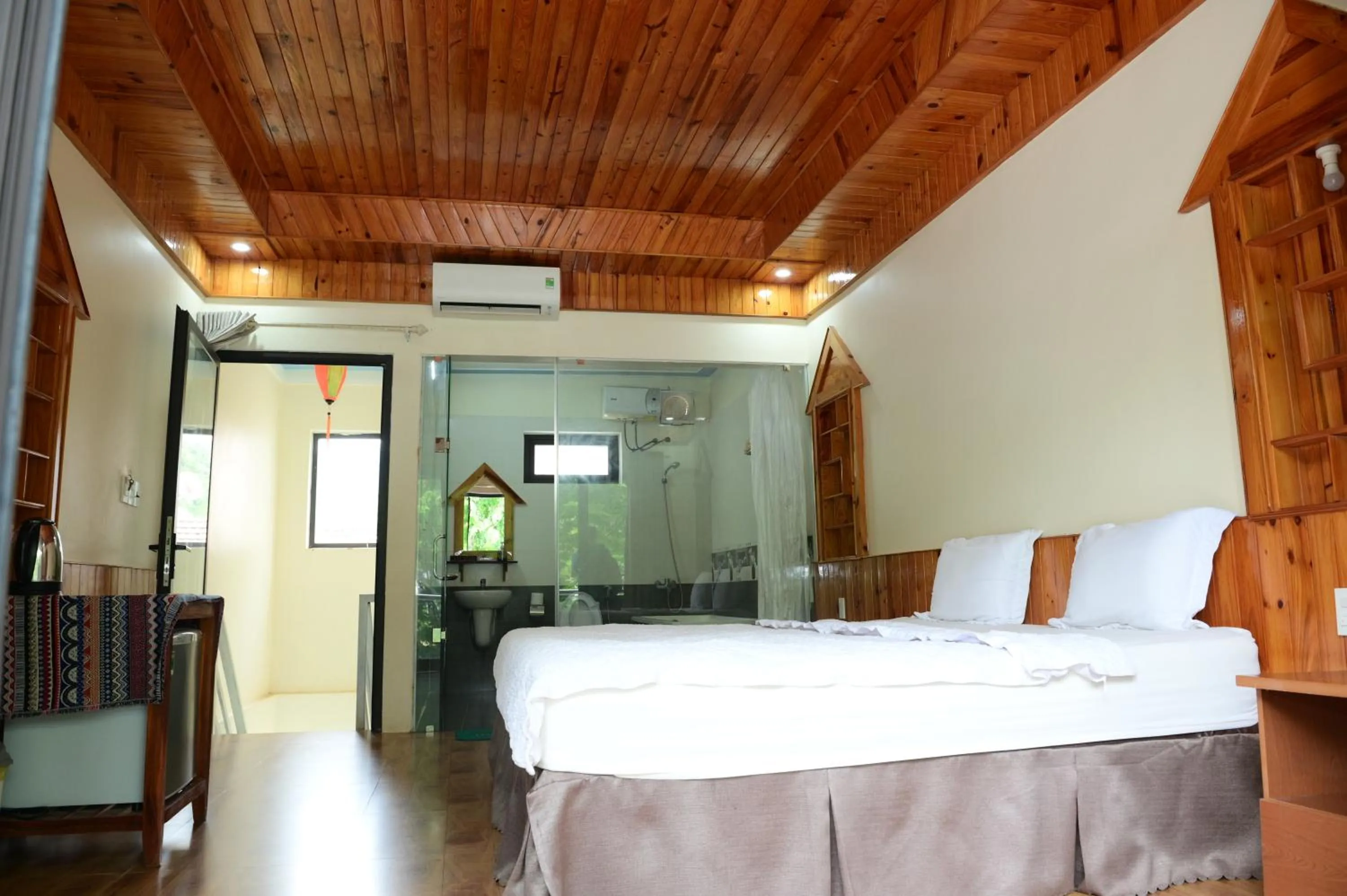 Bed in Restful River Bungalow