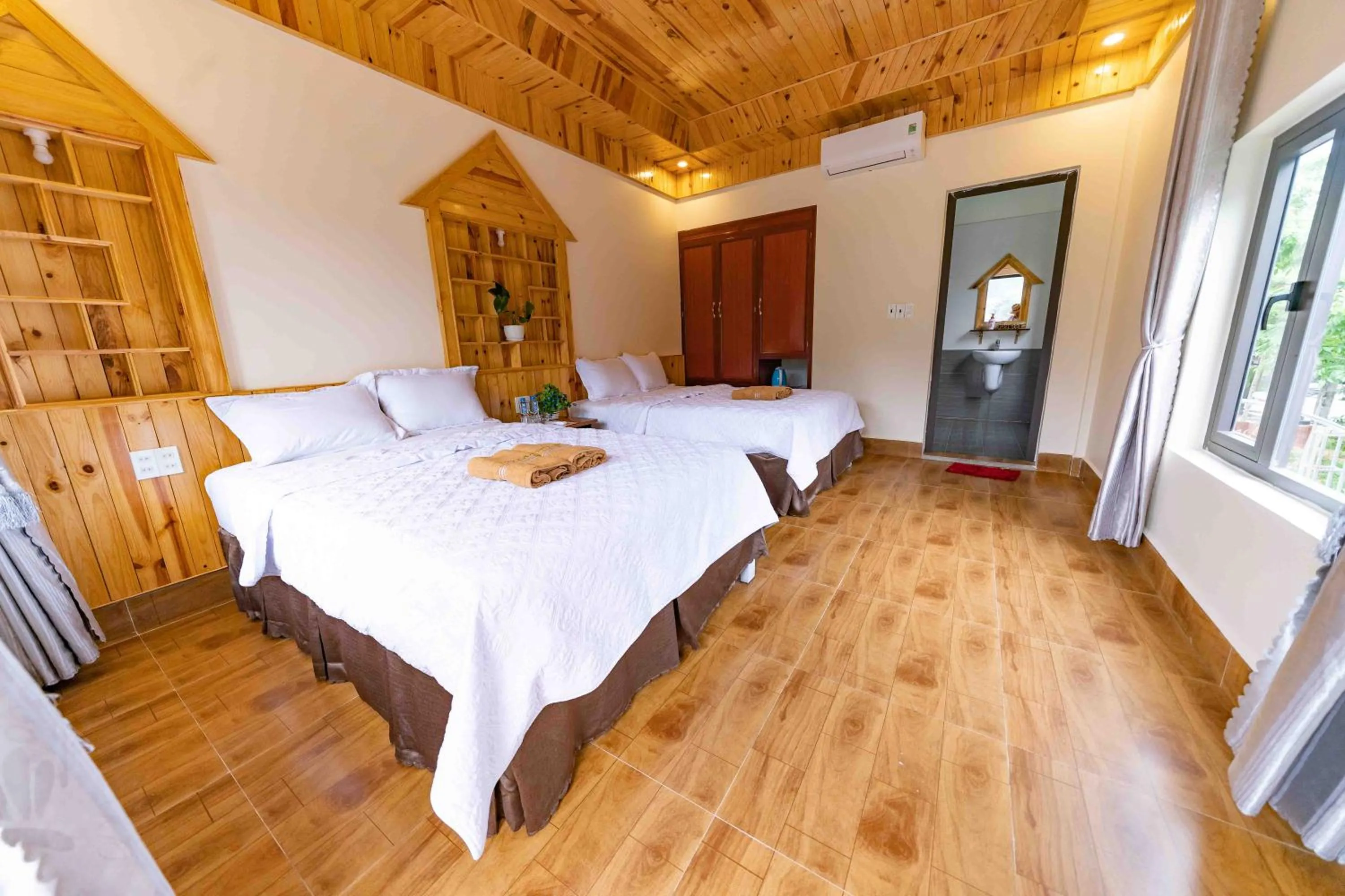 Bed in Restful River Bungalow