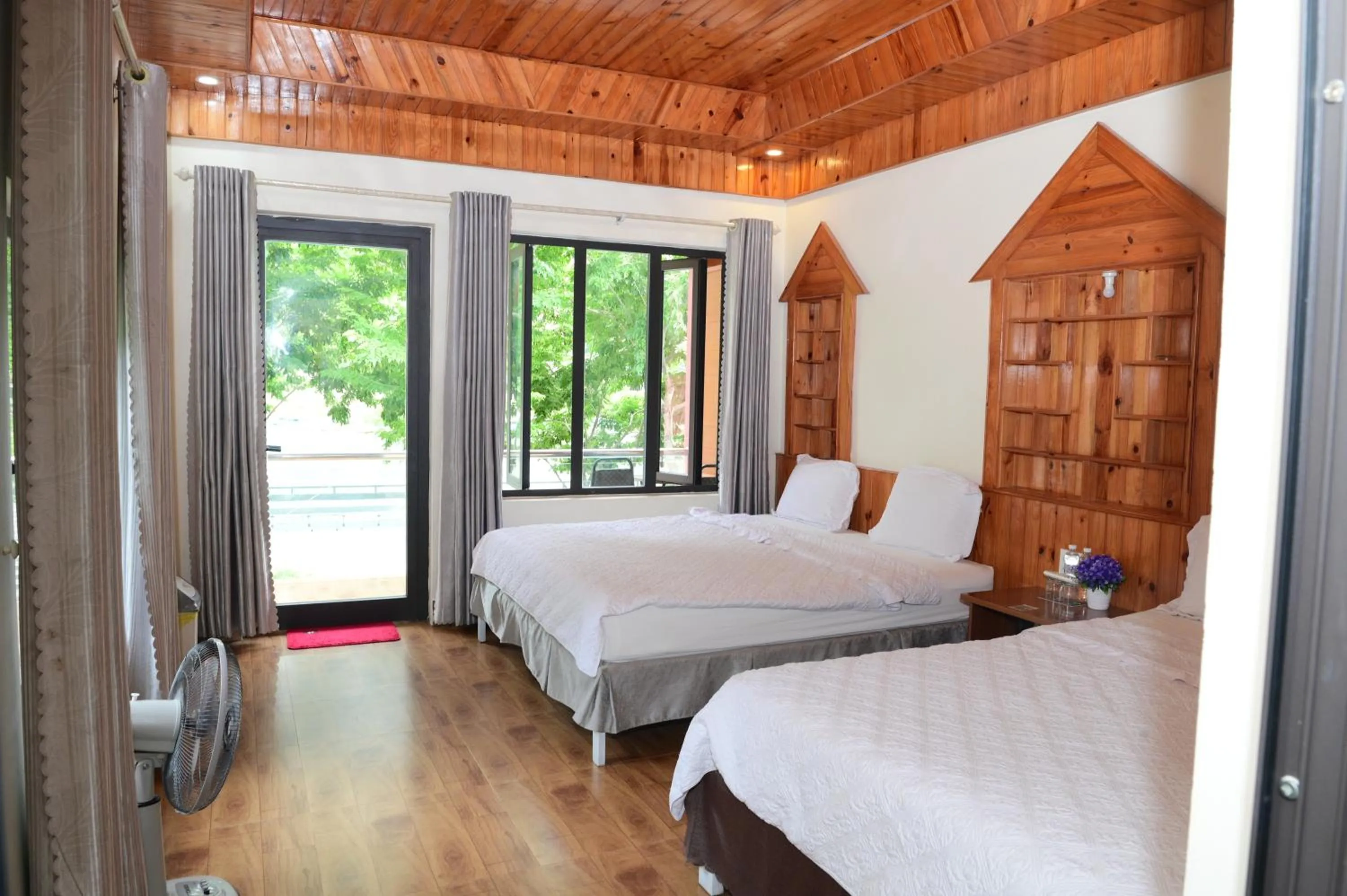 Bed in Restful River Bungalow