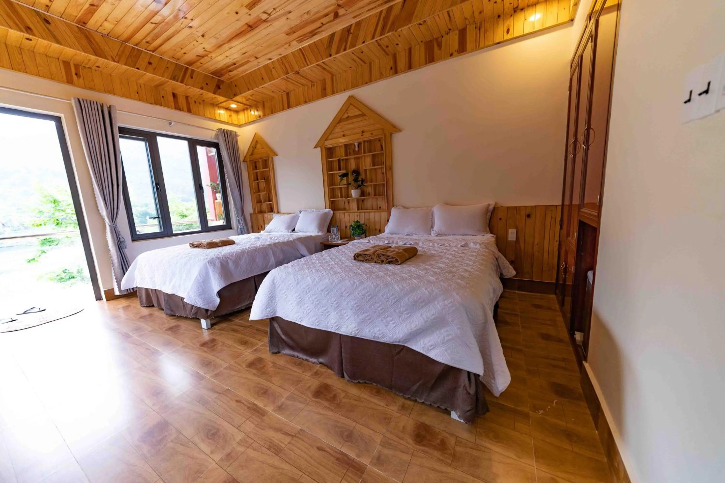 Bed in Restful River Bungalow