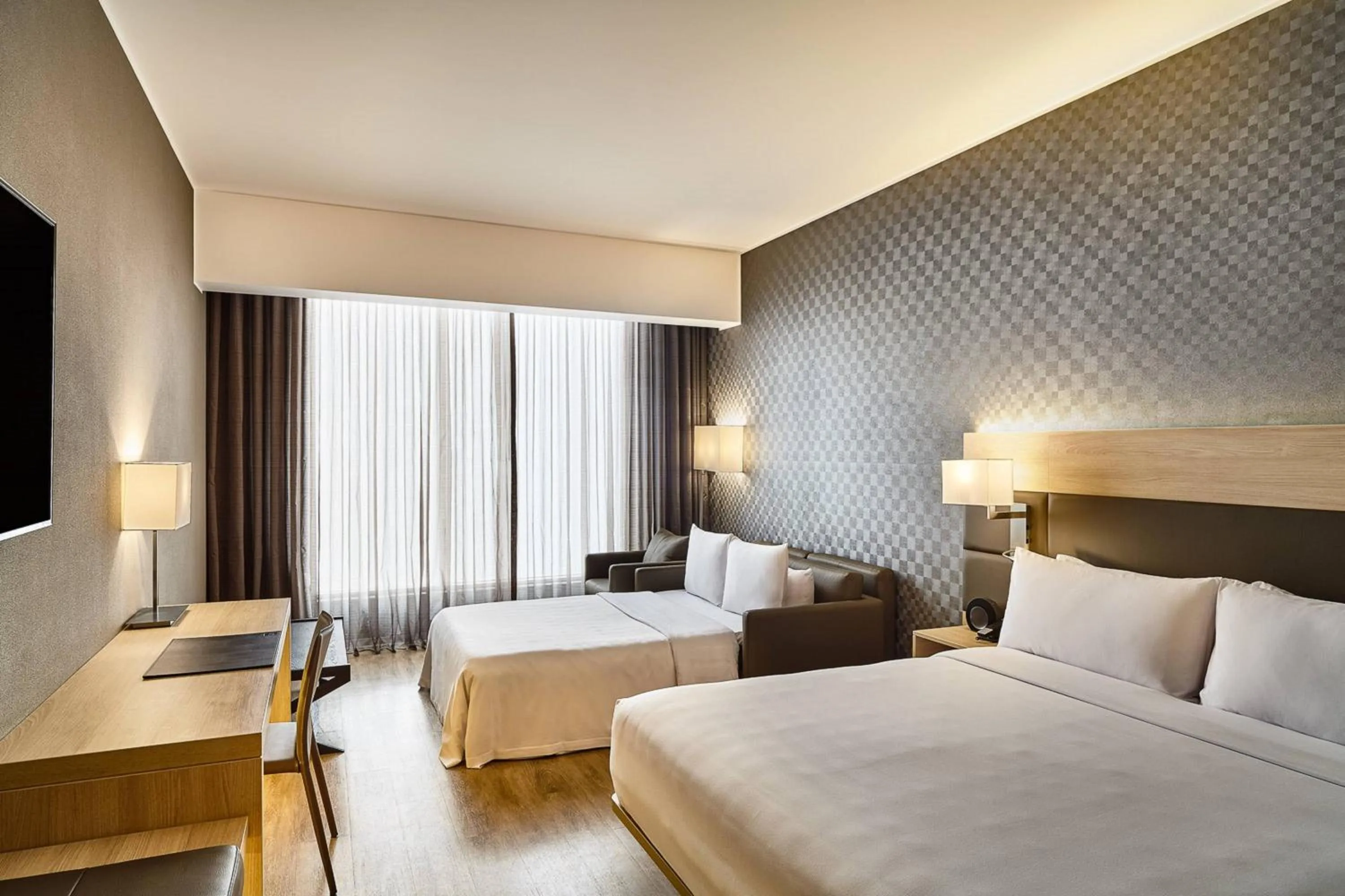 Photo of the whole room, Bed in AC Hotel by Marriott Lima Miraflores