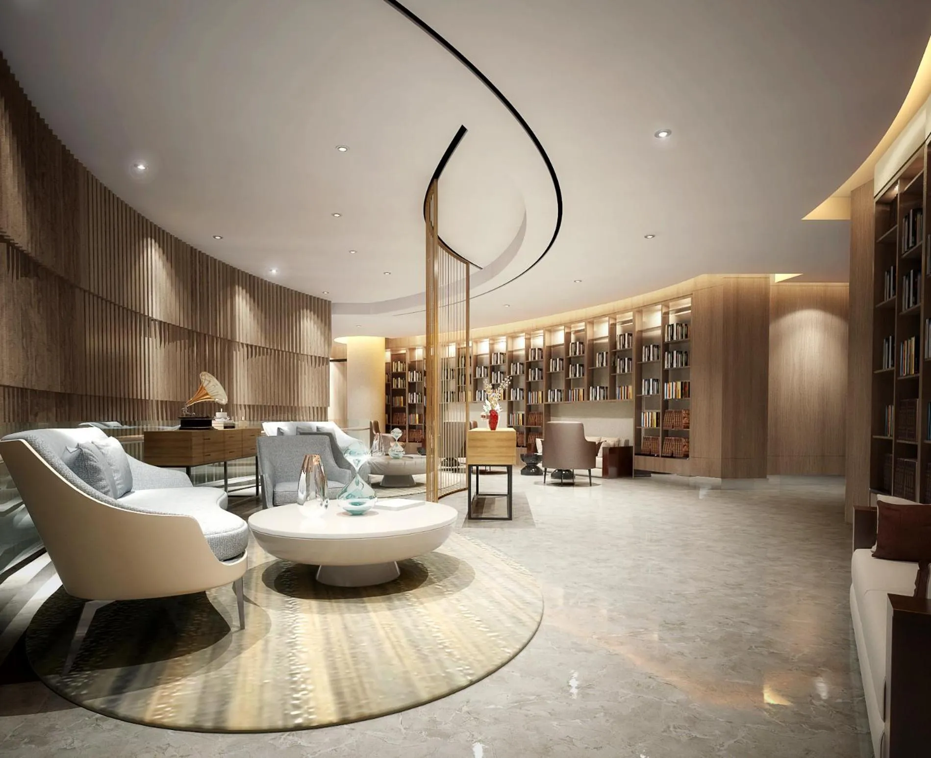 Seating area in Atour Hotel Shanghai Xinzhuang