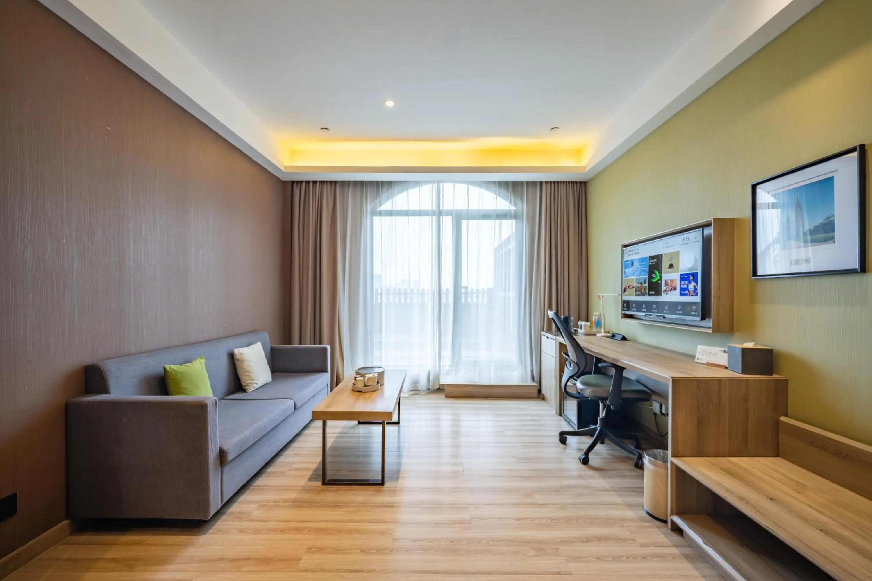 Living room in Atour Hotel Shanghai Xinzhuang