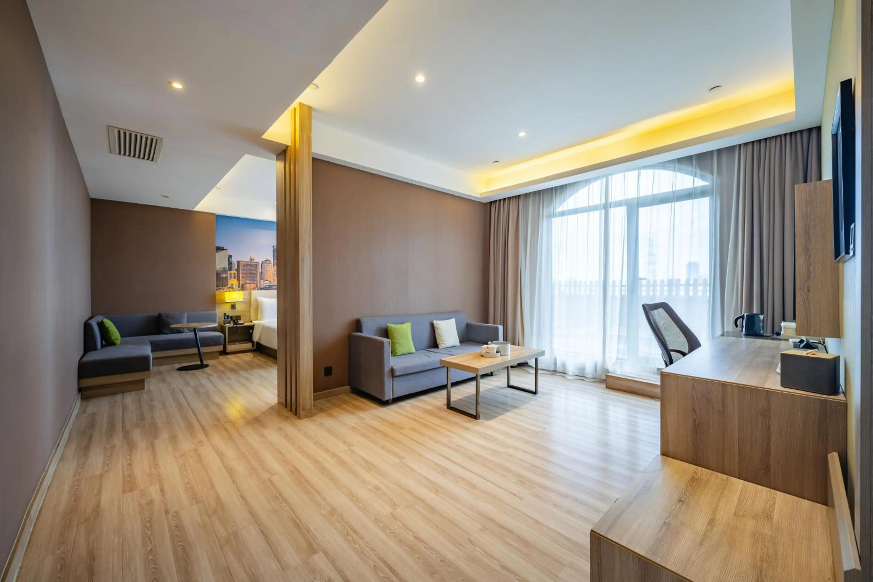 Living room in Atour Hotel Shanghai Xinzhuang