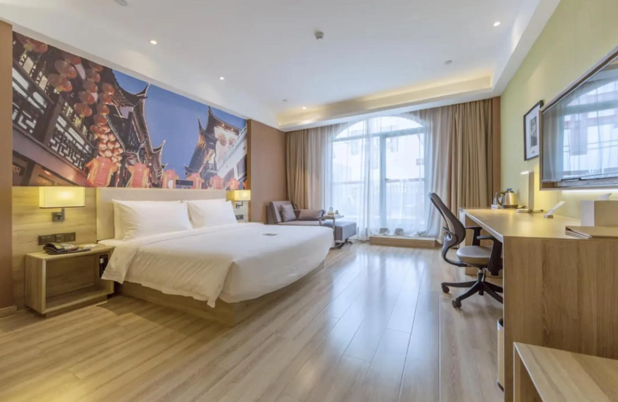 Bedroom, Bed in Atour Hotel Shanghai Xinzhuang