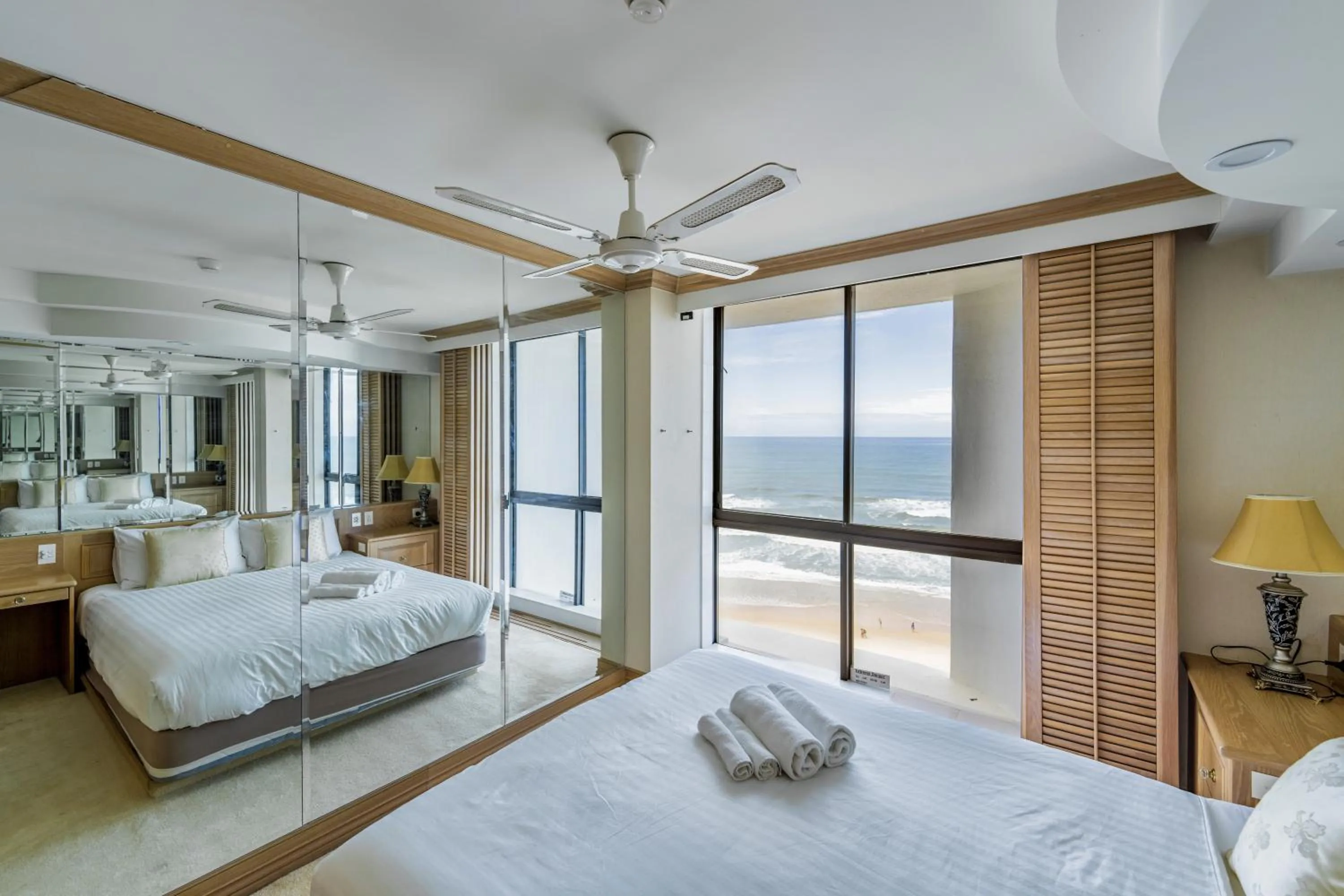 Bedroom, Bed in Olympus Beachfront Apartments