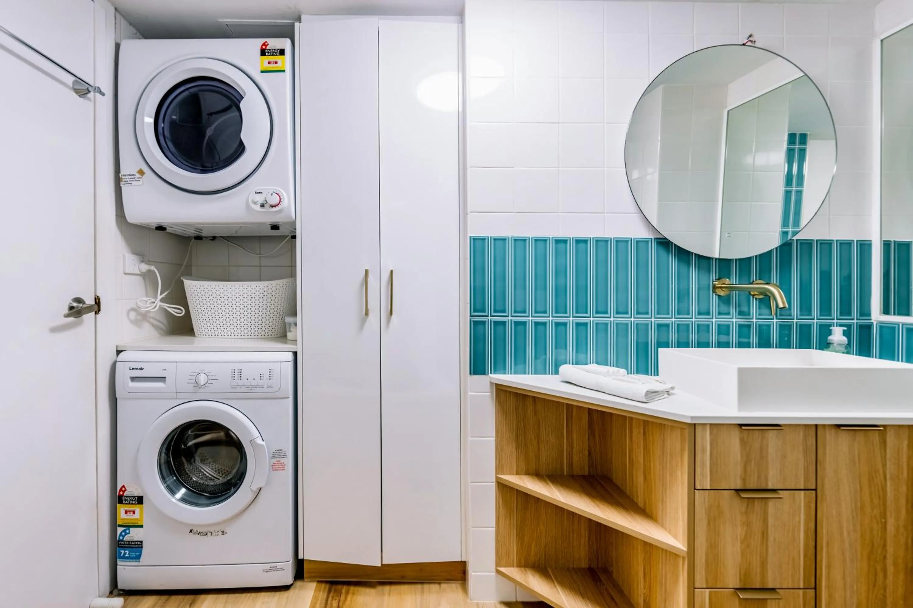 laundry in Olympus Beachfront Apartments