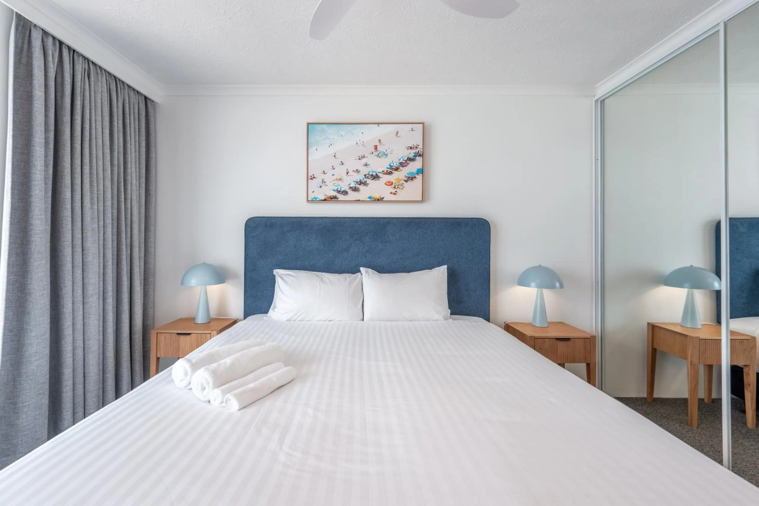 Bedroom, Bed in Olympus Beachfront Apartments