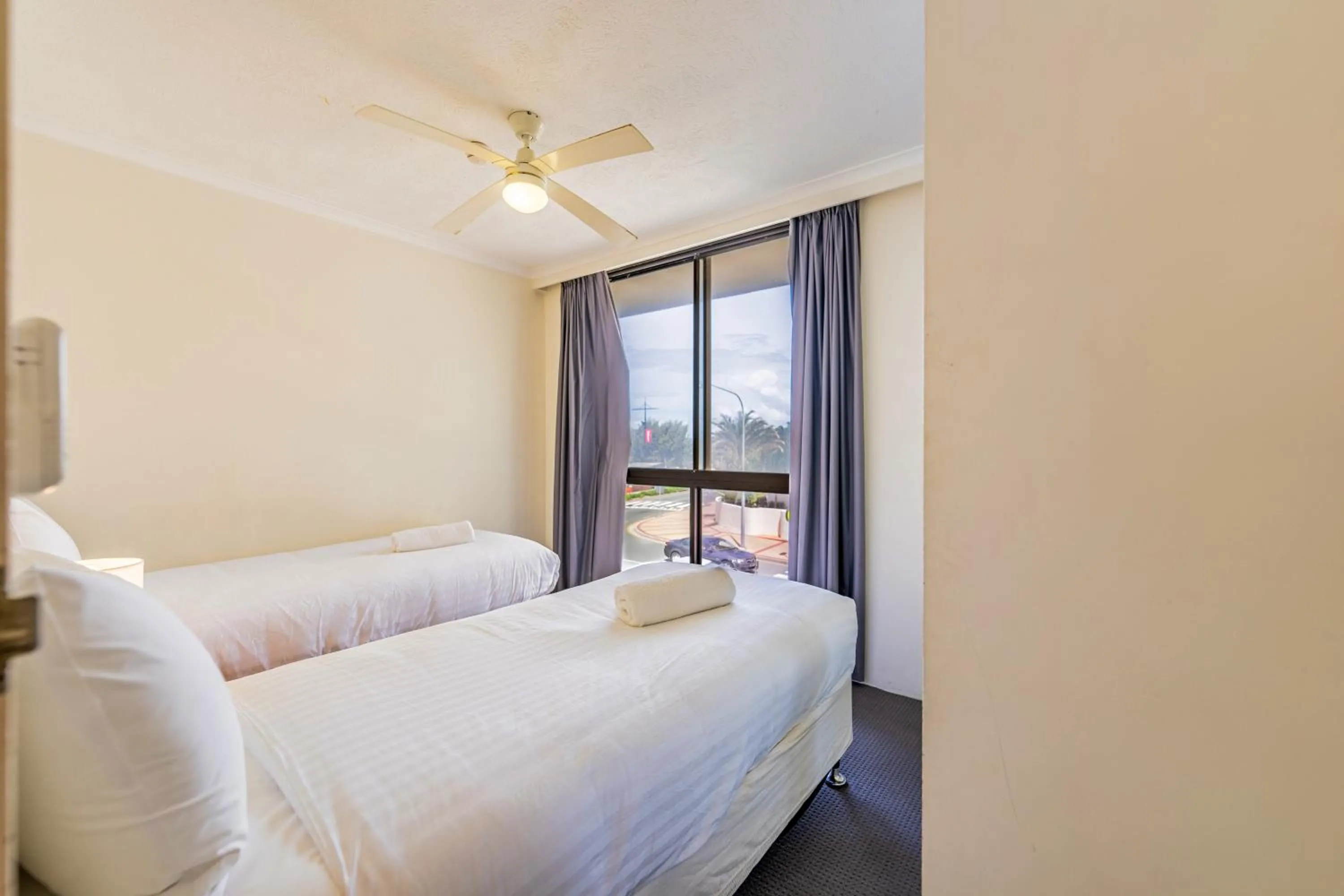 Bedroom, Bed in Olympus Beachfront Apartments