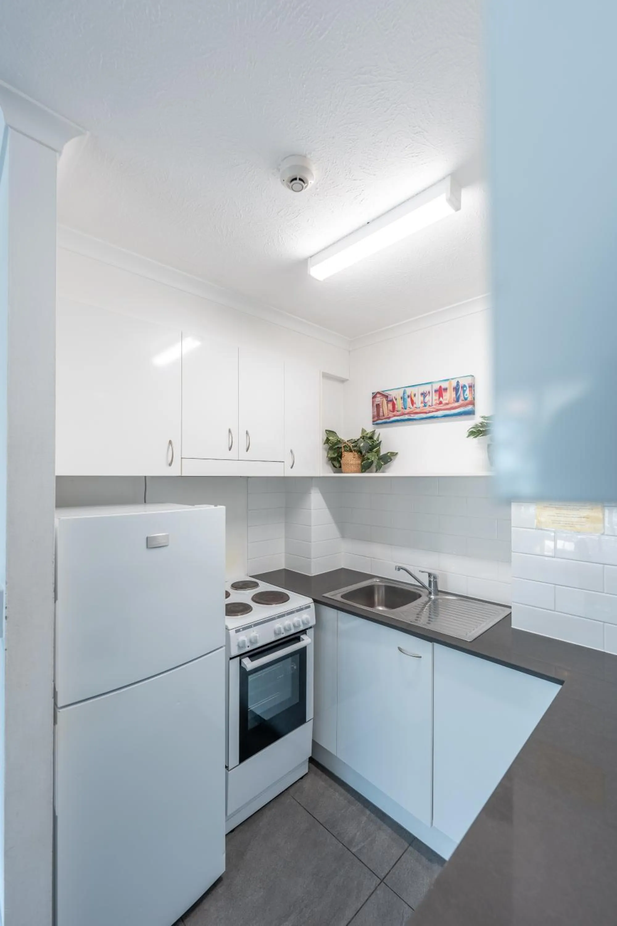 kitchen in Olympus Beachfront Apartments