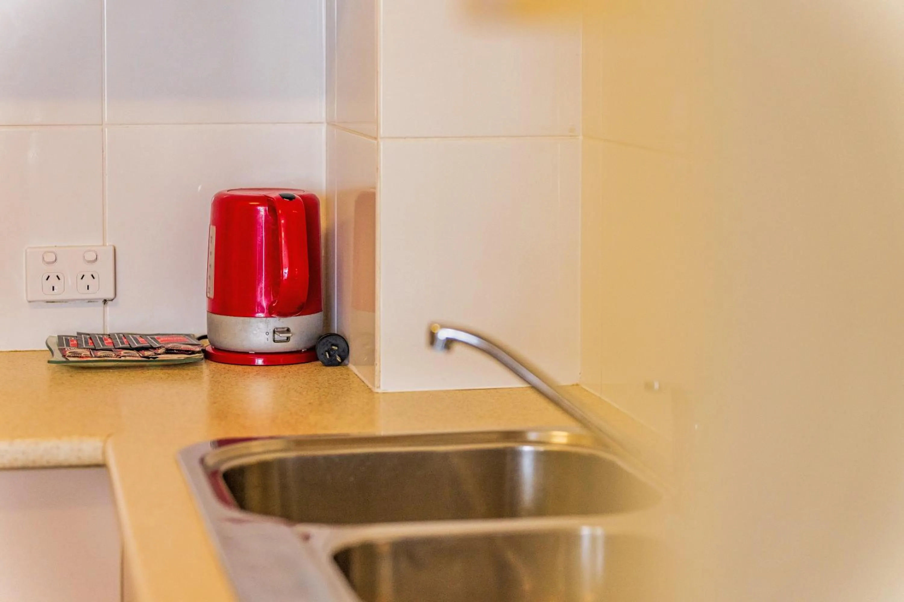 kitchen in Olympus Beachfront Apartments