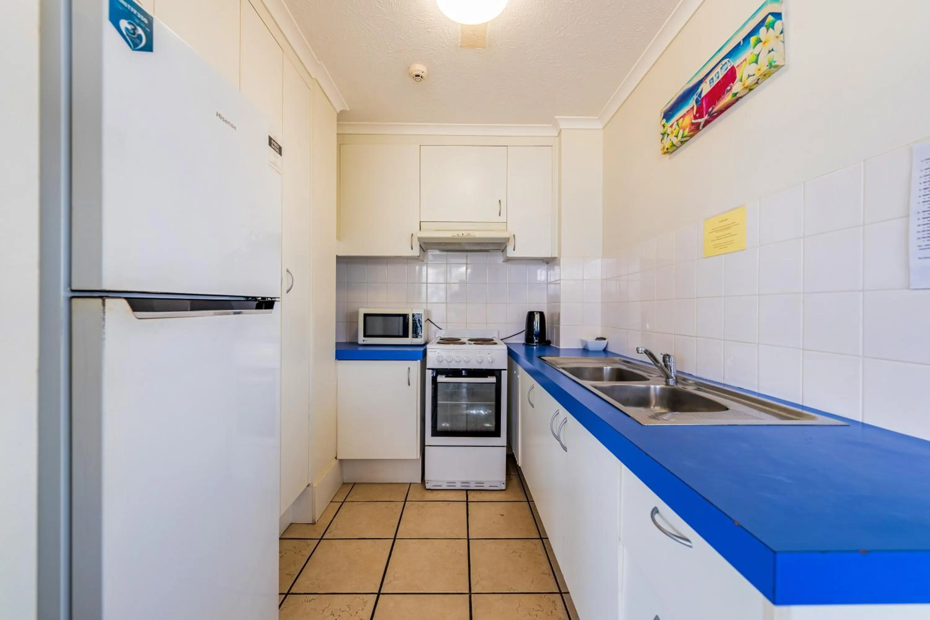 kitchen in Olympus Beachfront Apartments
