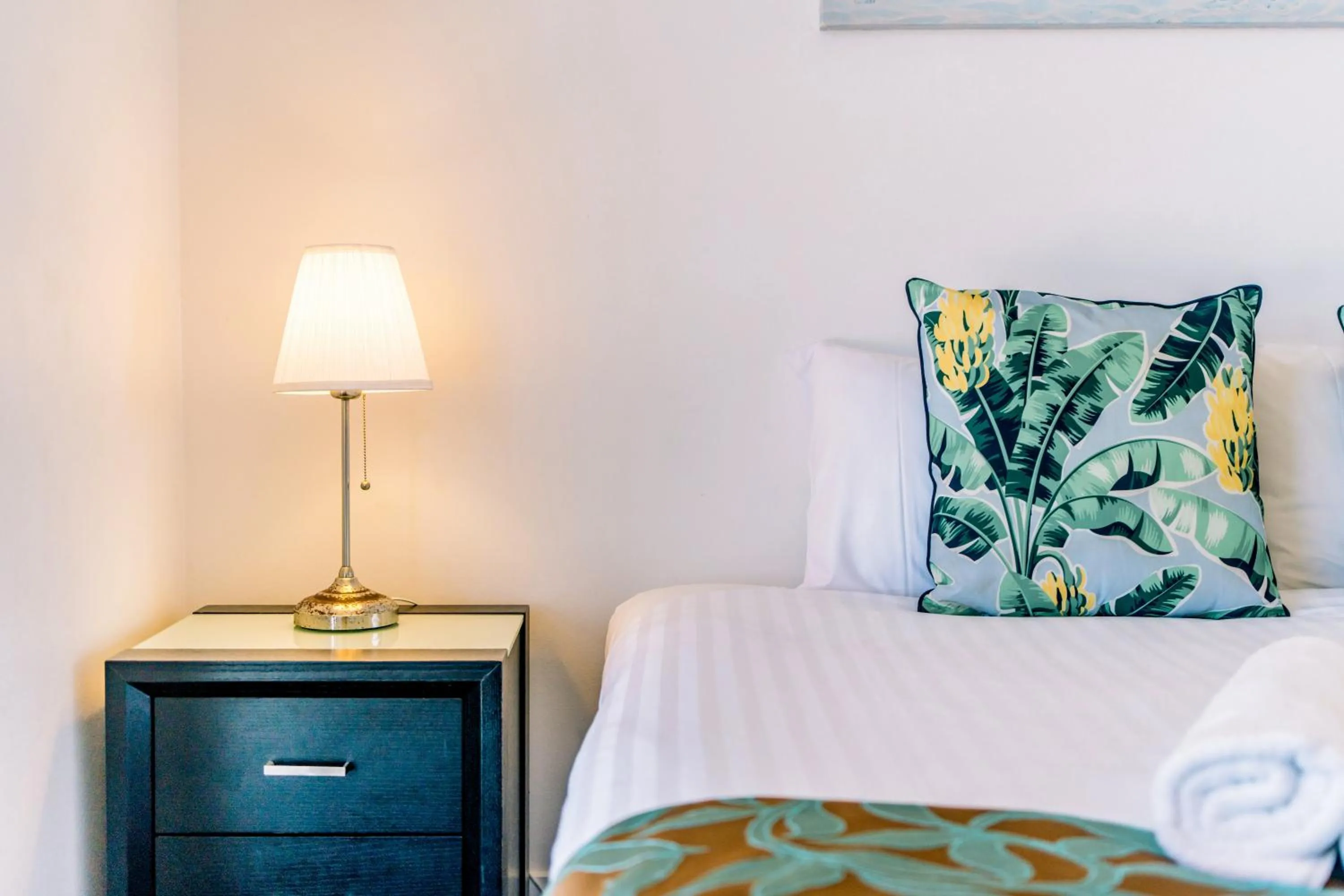 Bedroom, Bed in Olympus Beachfront Apartments