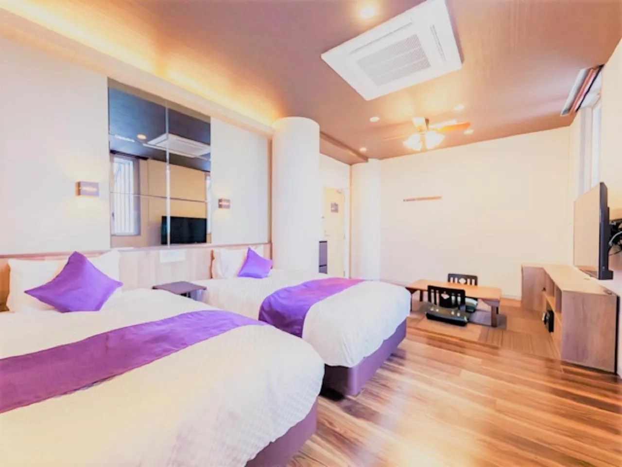 Bed in LiVEMAX RESORT Kusatsu Onsen