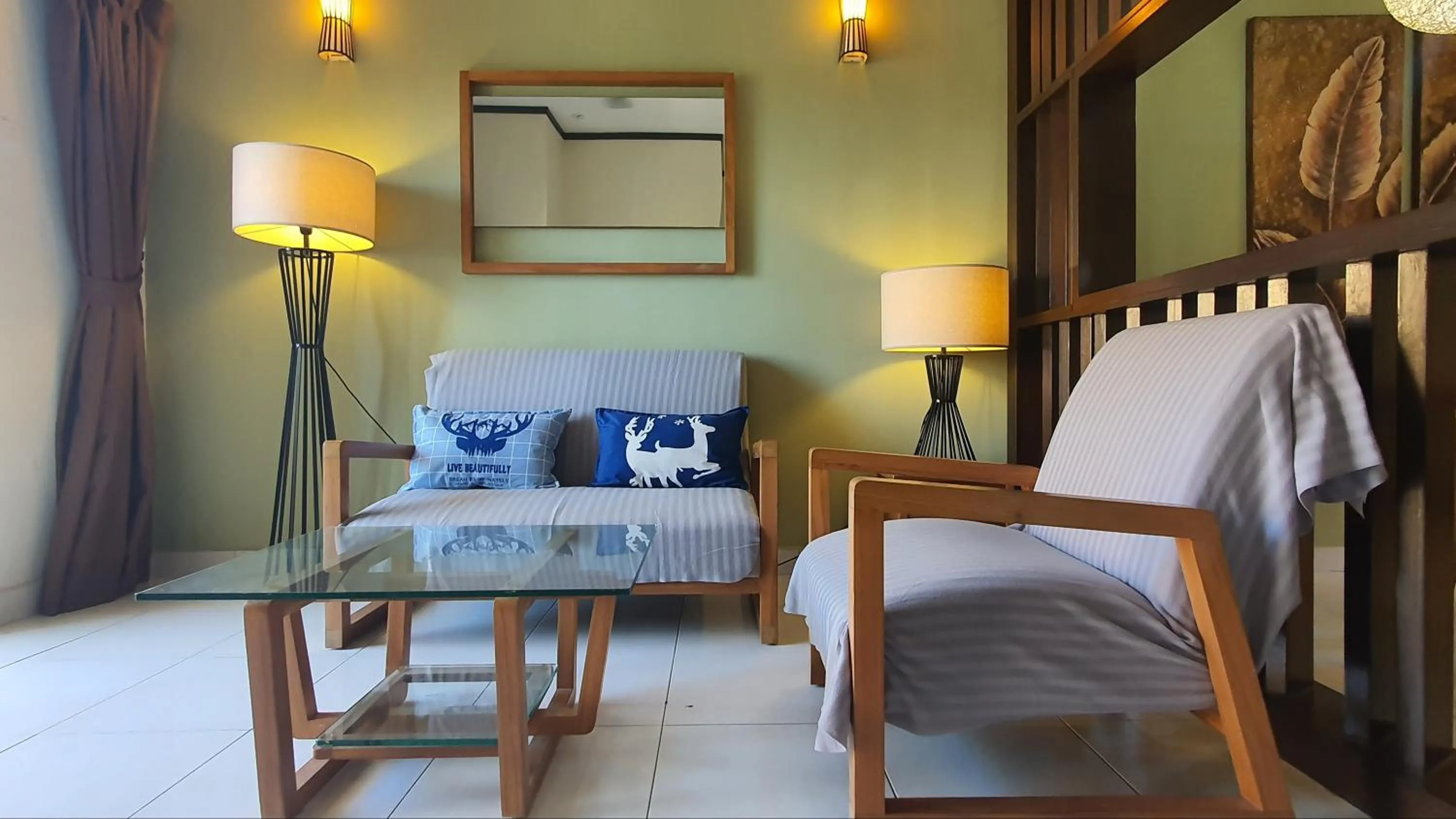 Living room, Bed in Gold Coast Morib Studio l Apartment I Penthouse