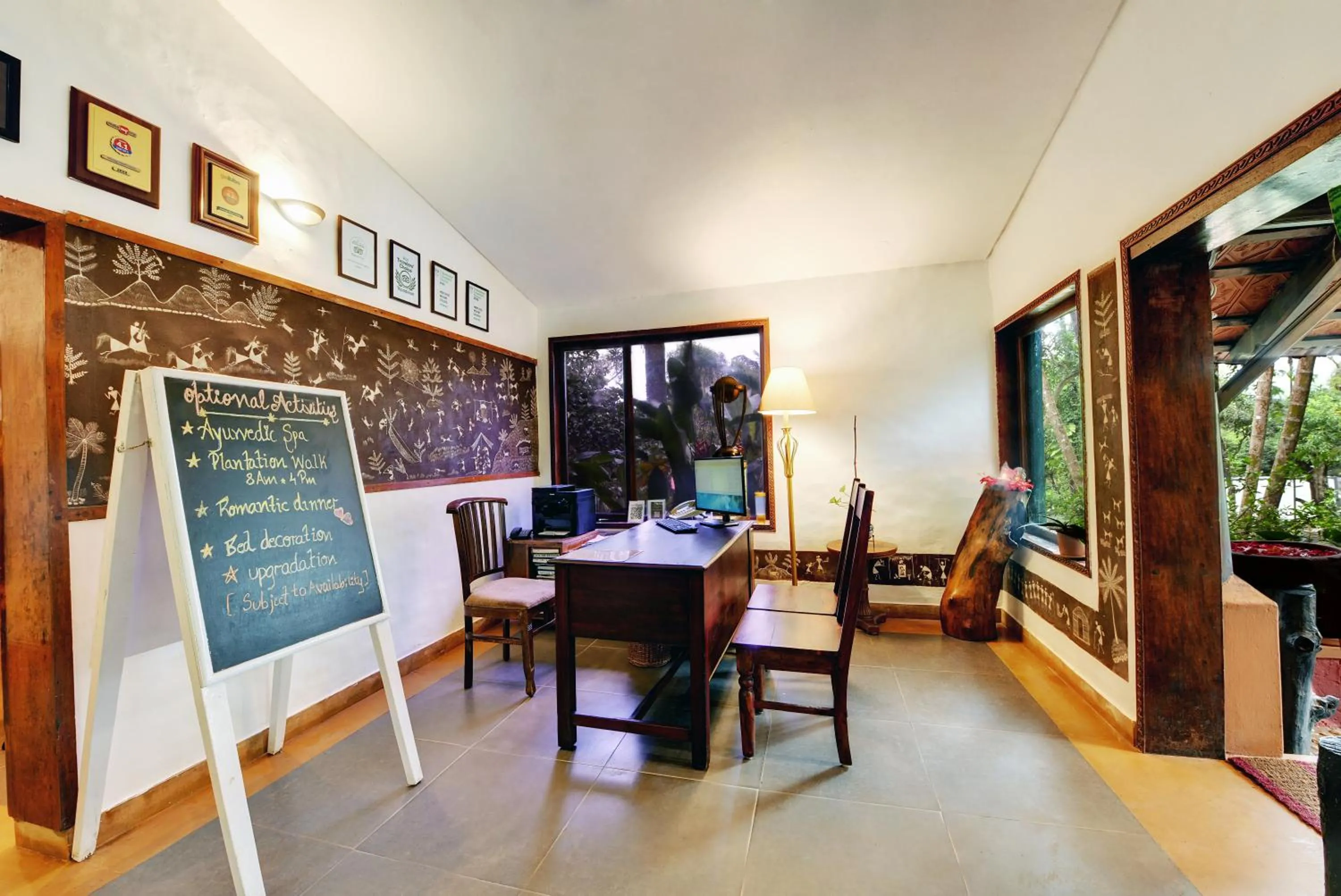 Lobby or reception in Heritage Resort Coorg