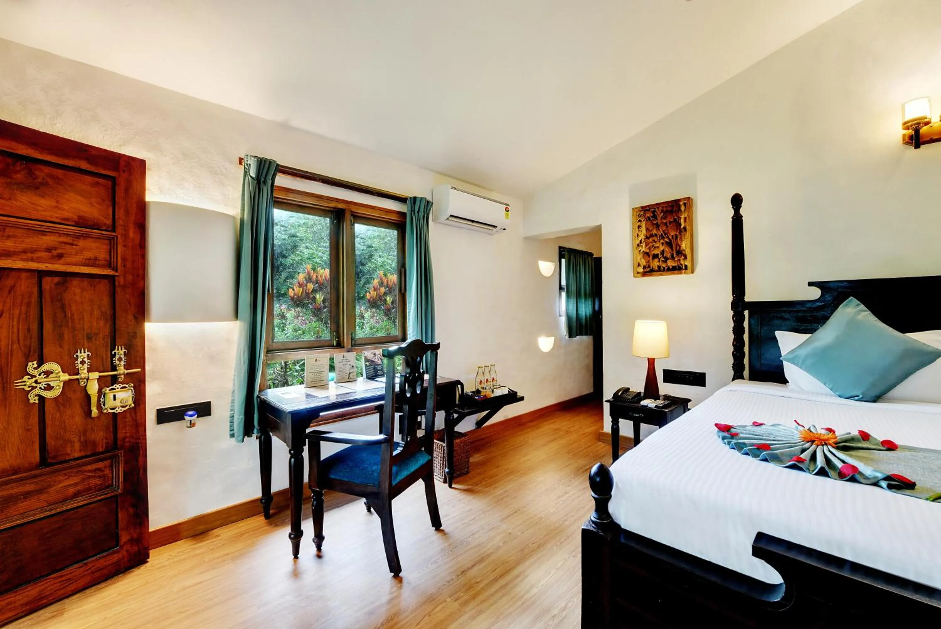 Bed in Heritage Resort Coorg