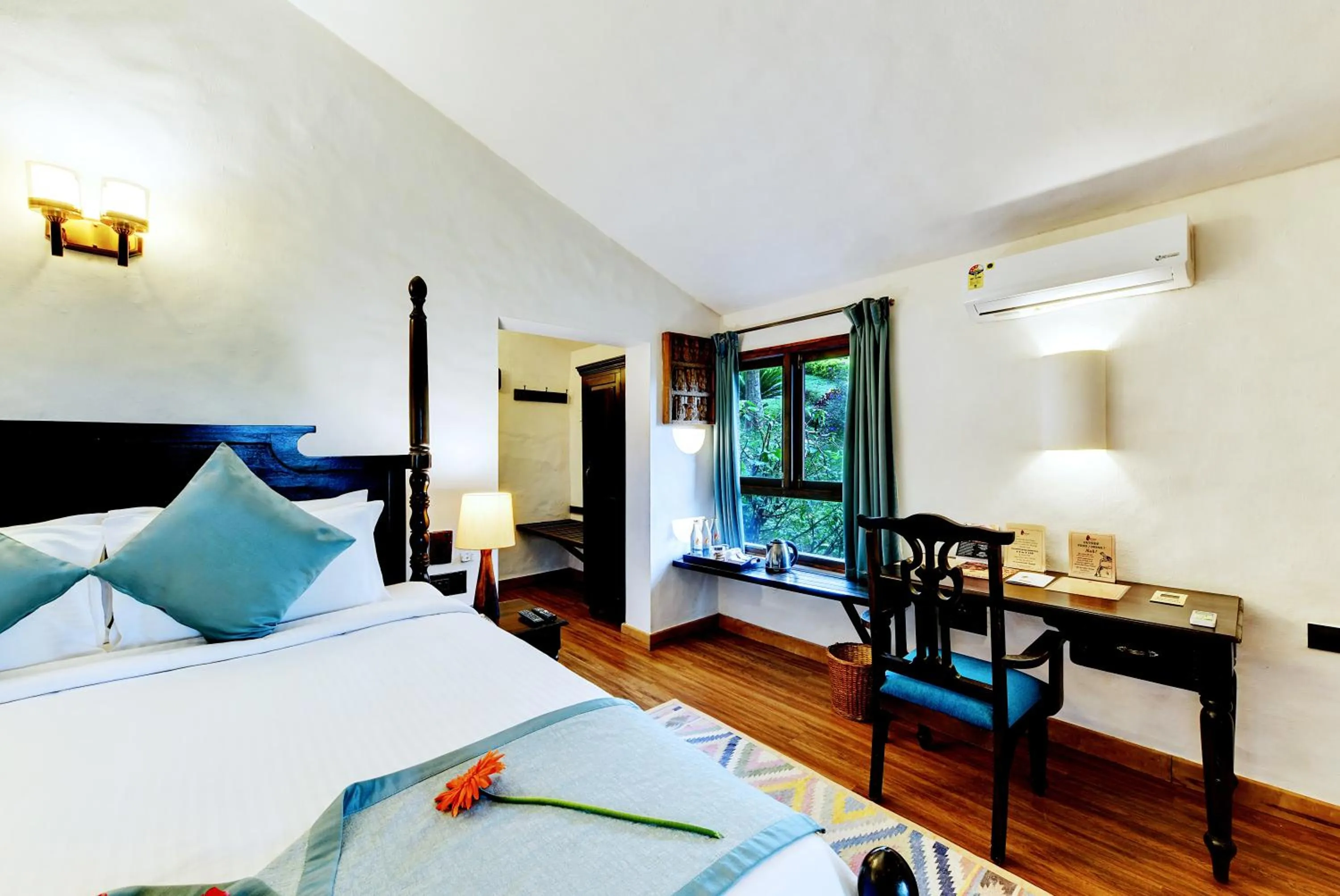 Bed in Heritage Resort Coorg