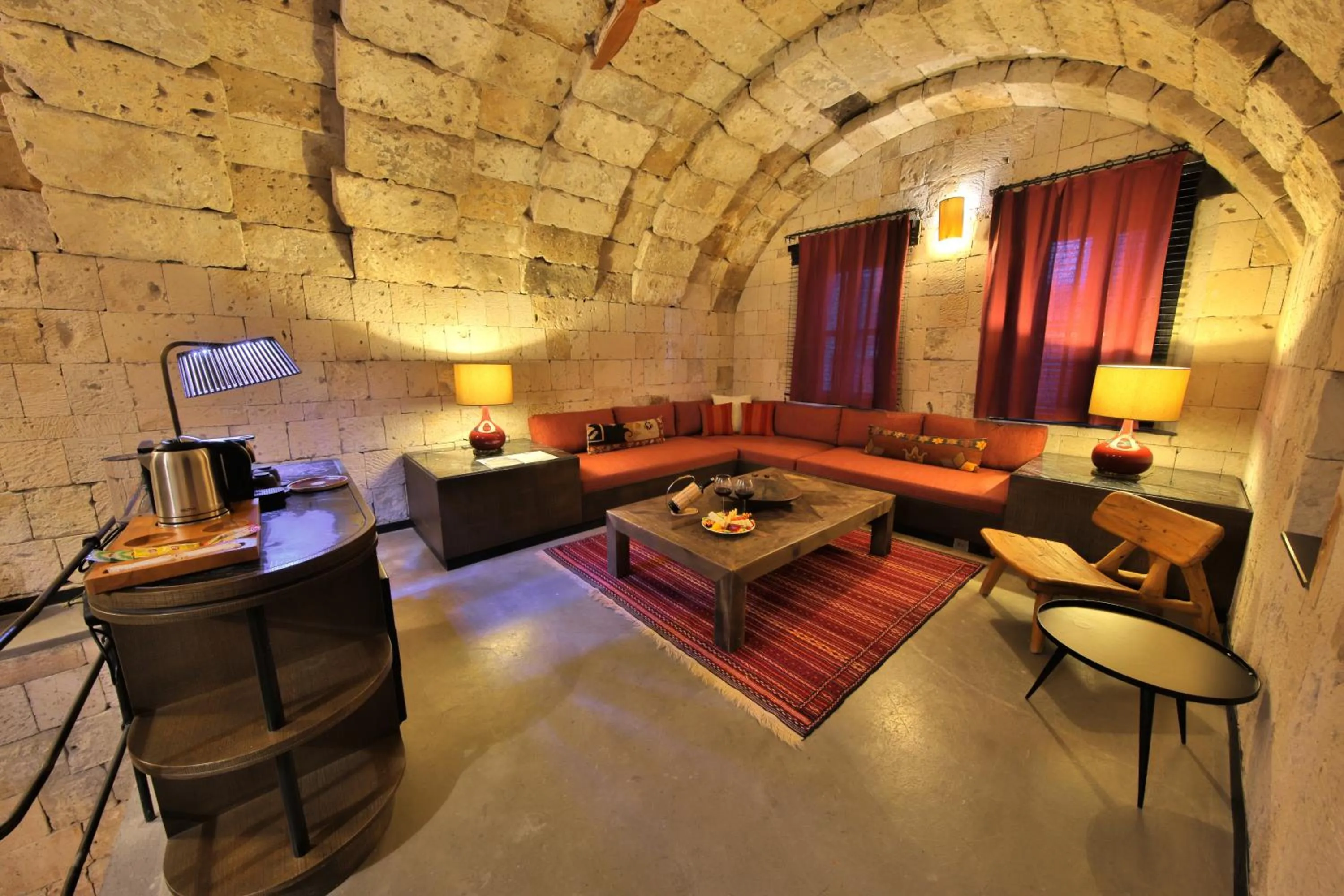Seating area in Carus Cappadocia