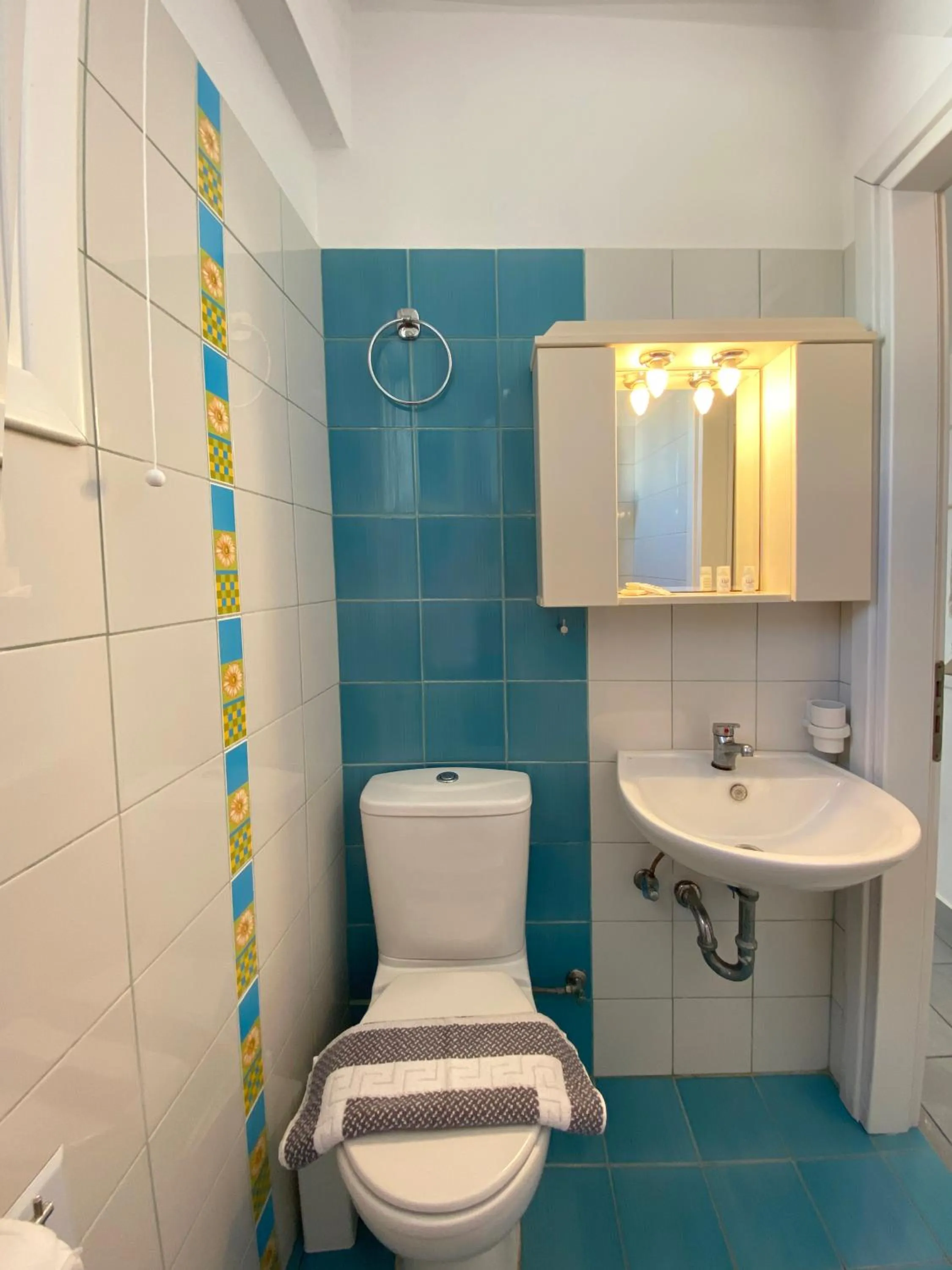 Toilet in Agnadi Syros Beachfront Studios & Rooms