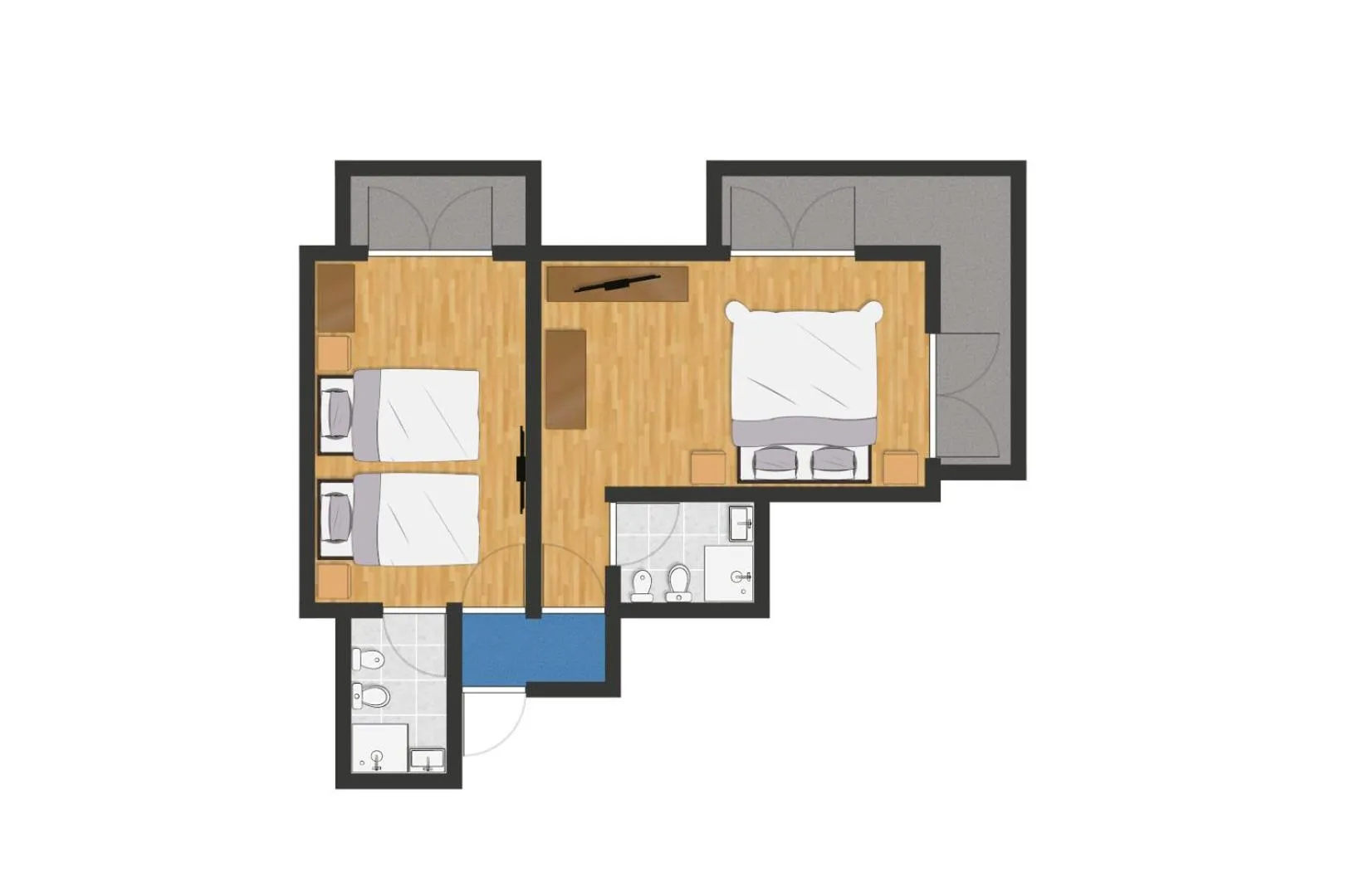 Bedroom in Hotel Continental - Tonelli Hotels