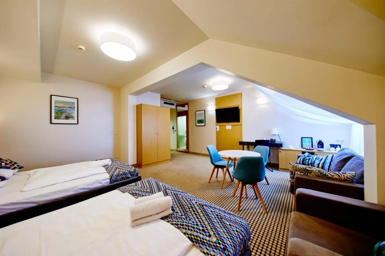 Bed in Hotel Great Polonia Velvet Suwałki