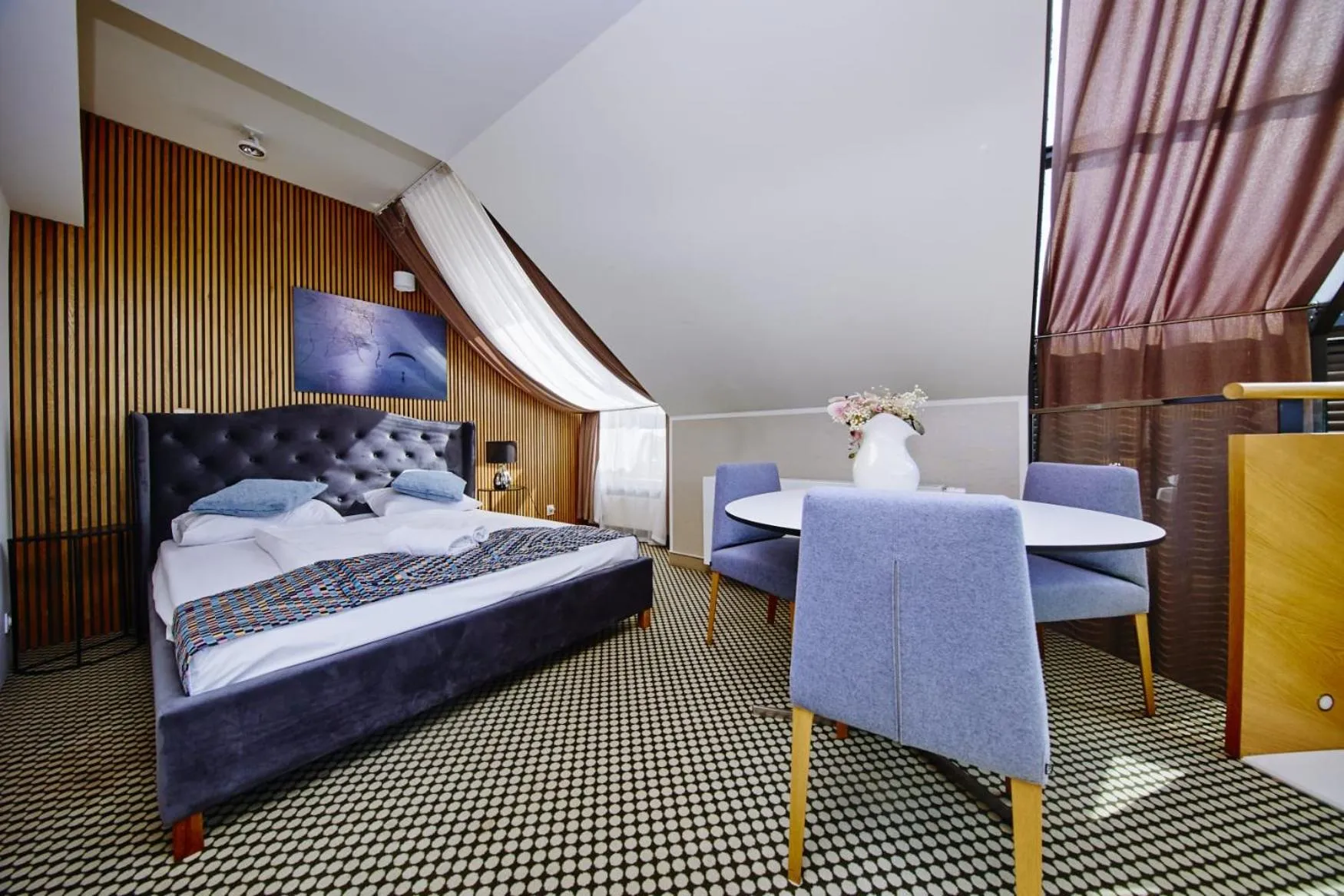 Bed in Hotel Great Polonia Velvet Suwałki