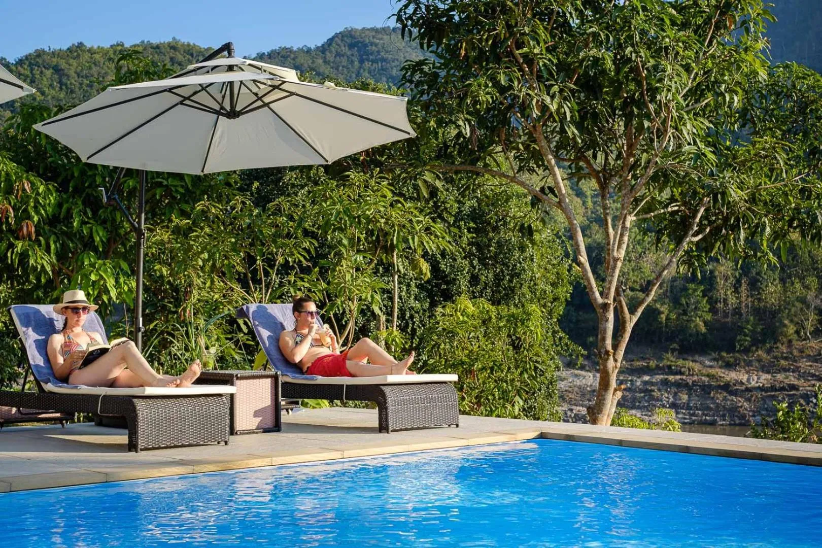 Swimming pool in The Sanctuary Pakbeng Lodge