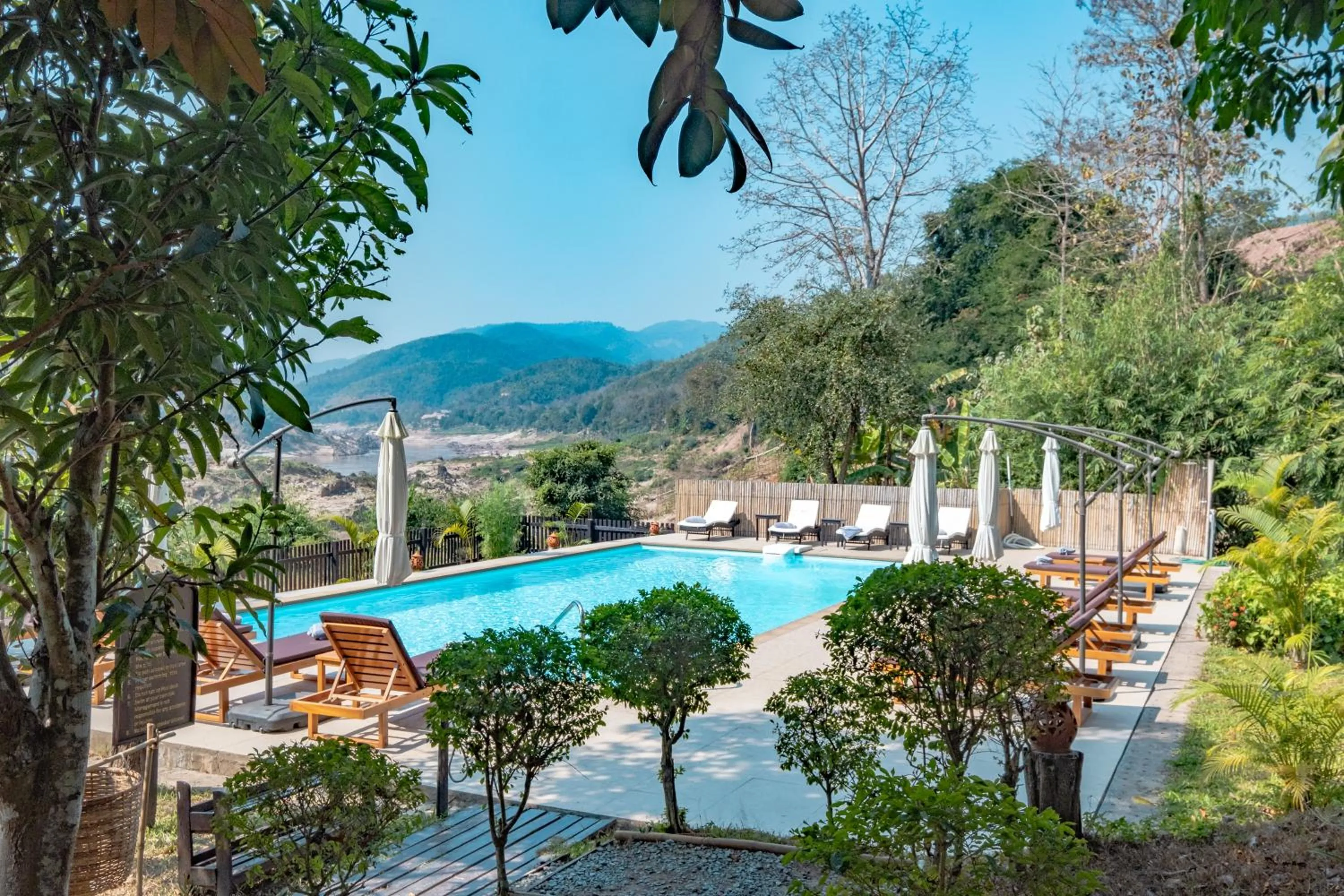 Swimming pool in The Sanctuary Pakbeng Lodge