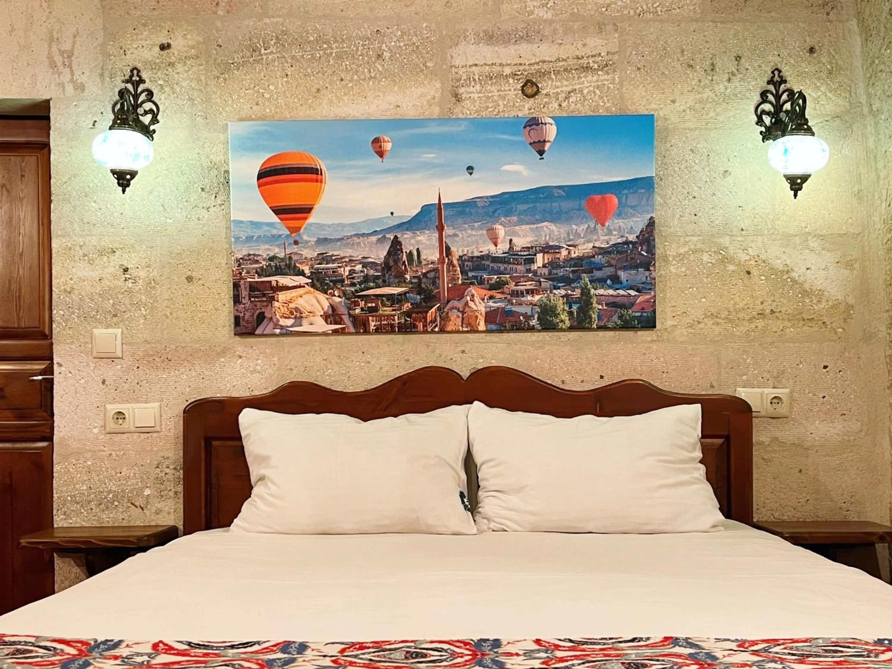 Bed in Gedik Cave Hotel