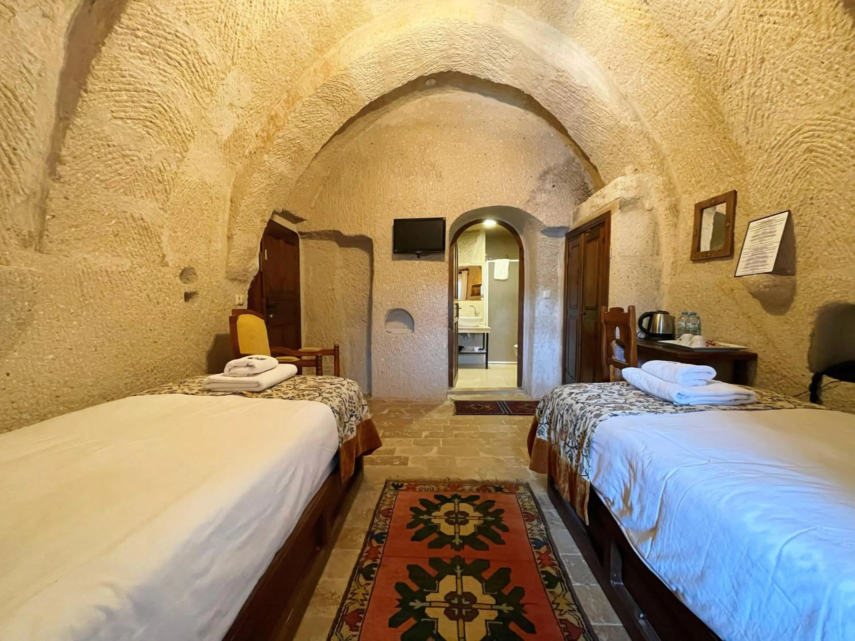 Bed in Gedik Cave Hotel