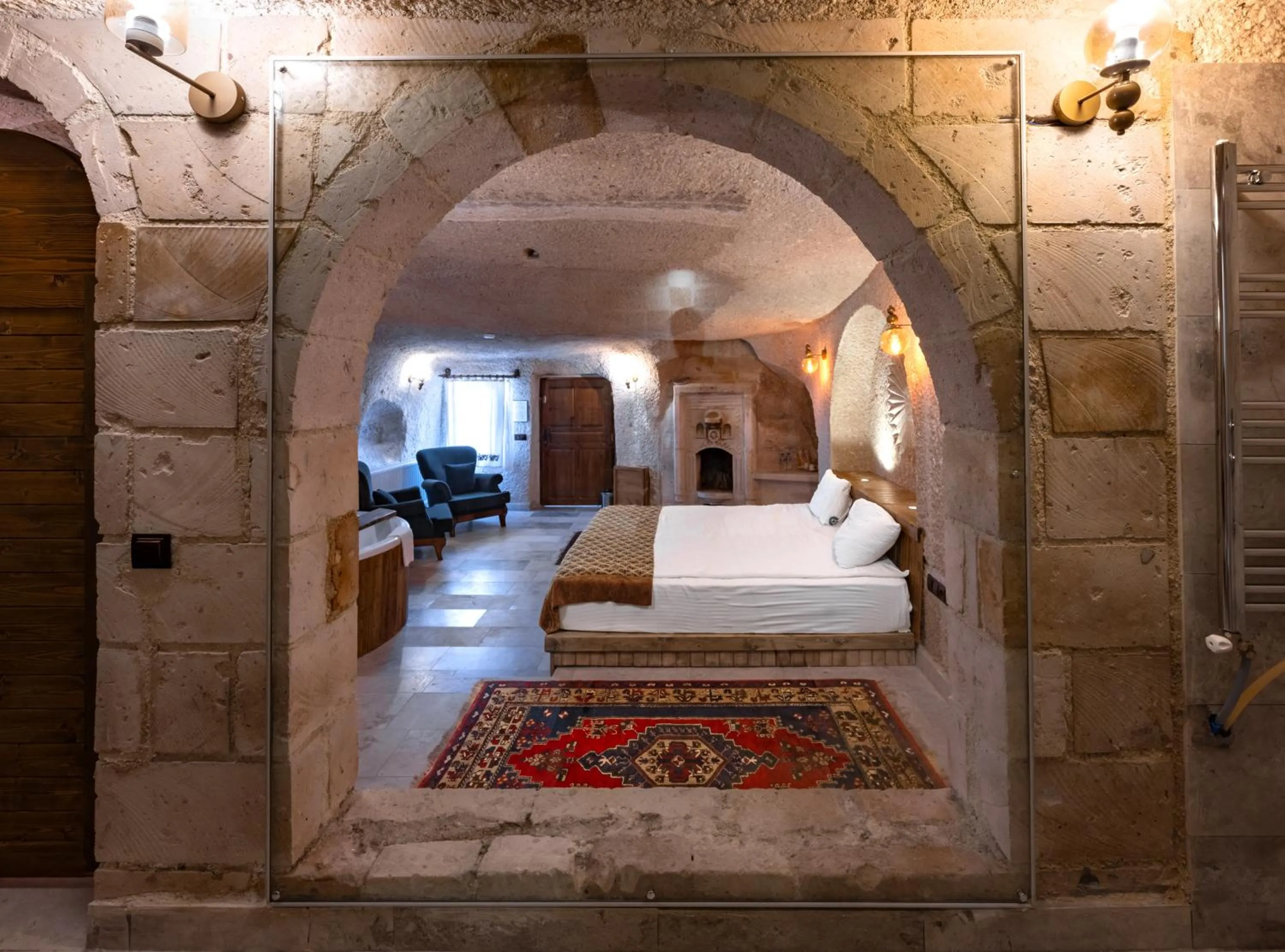 Bed in Gedik Cave Hotel