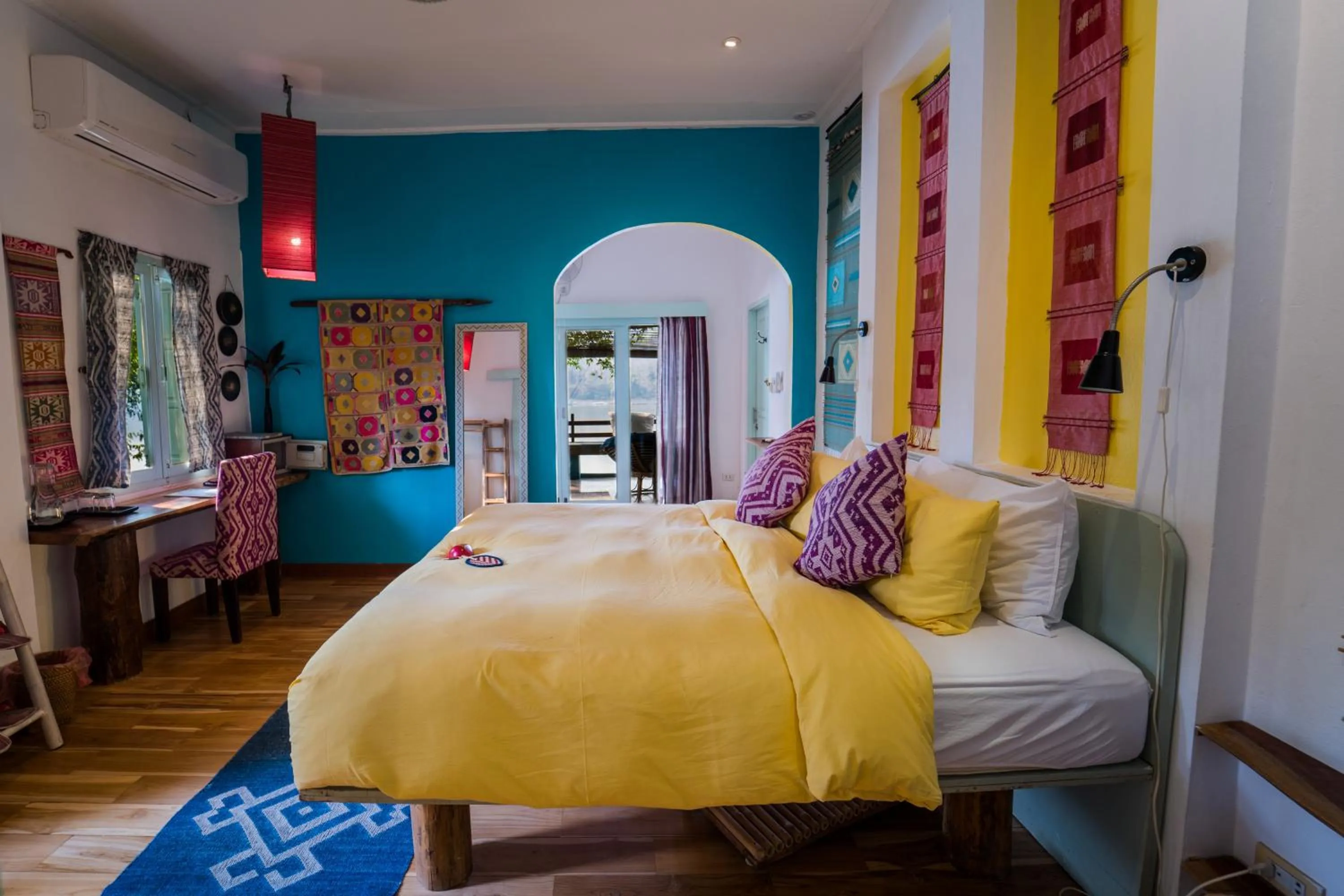 Bedroom, Bed in Ock Pop Tok Mekong Villa