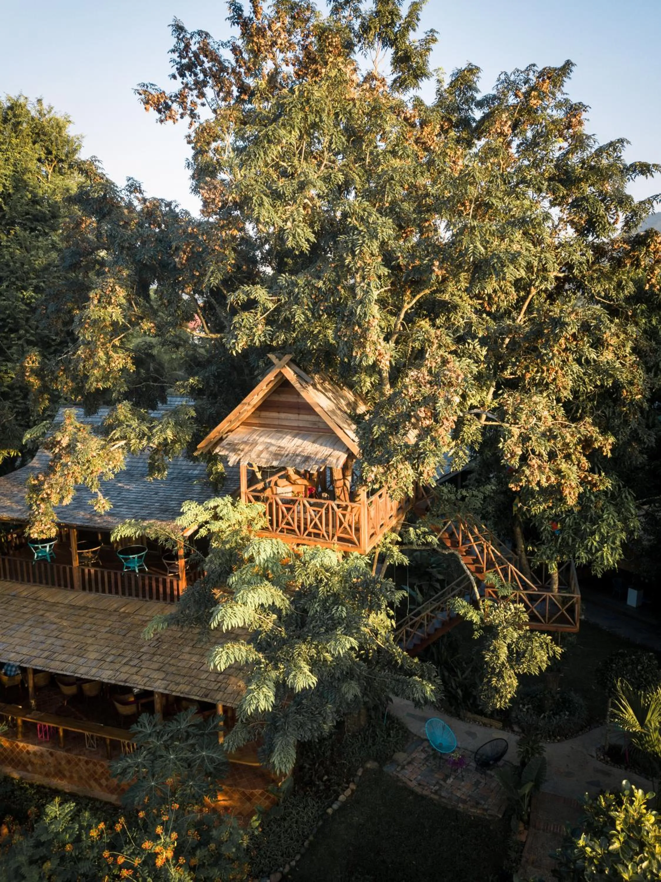 Garden in Ock Pop Tok Mekong Villa