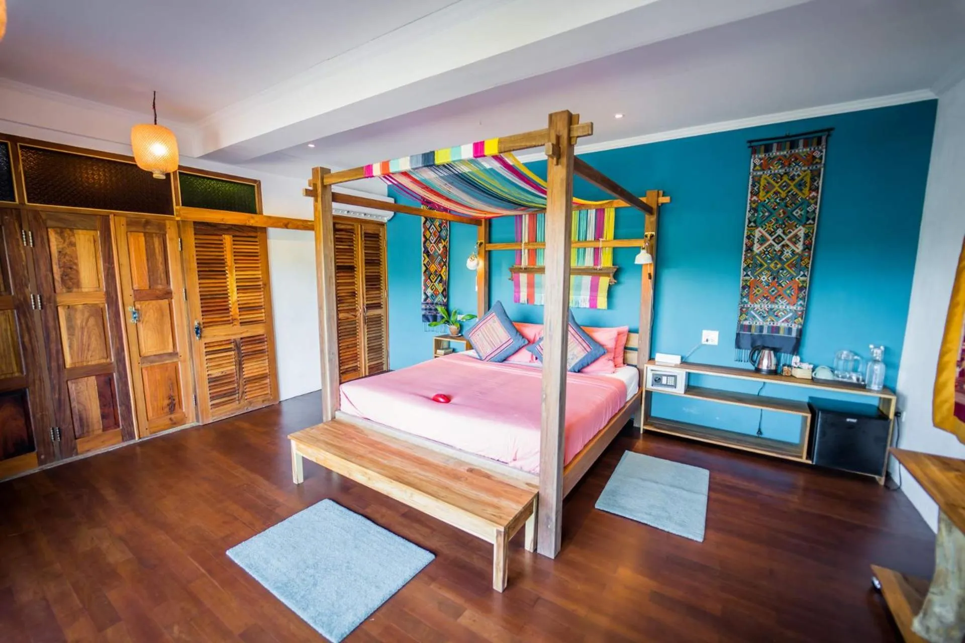 Bed in Ock Pop Tok Mekong Villa